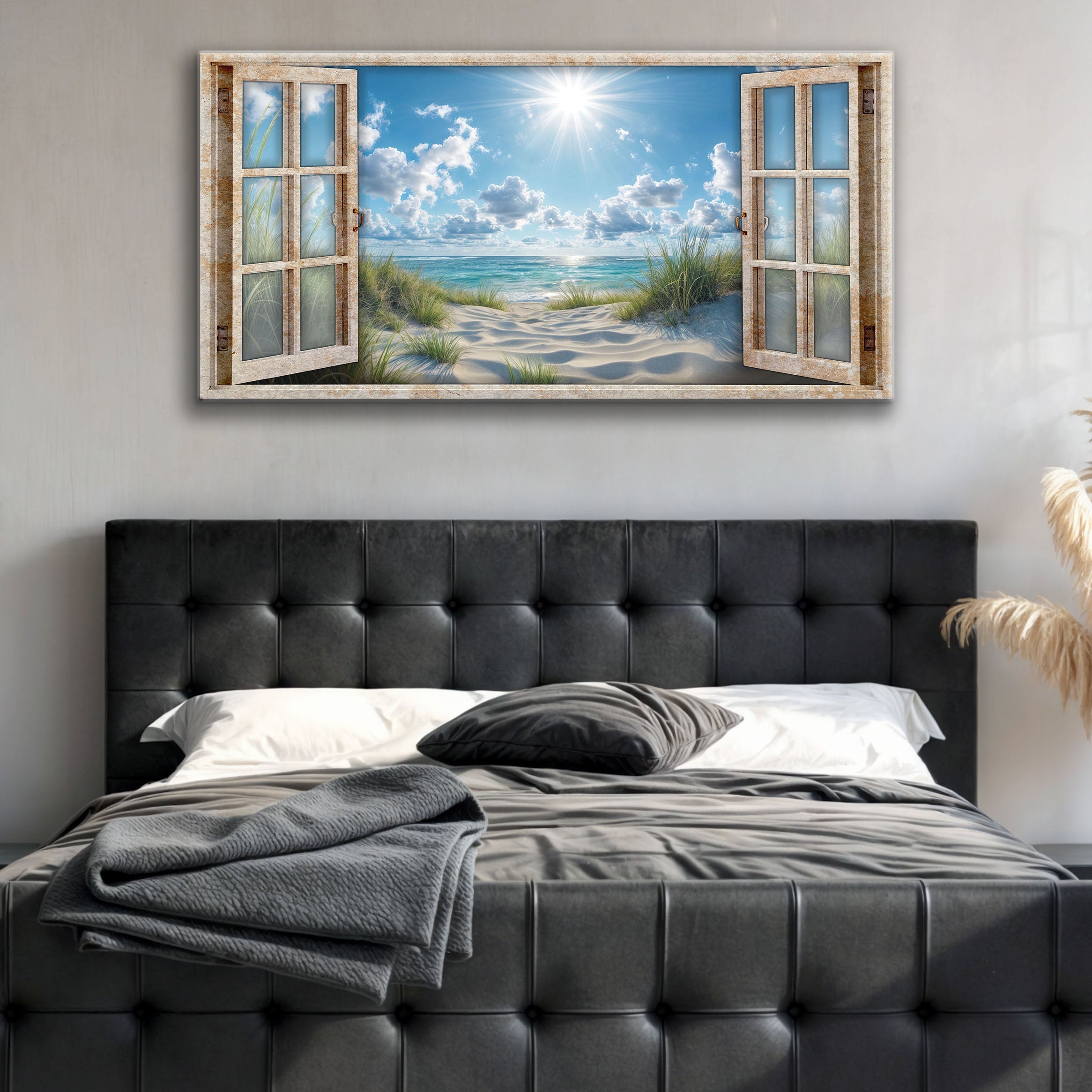 Morning Beach Window Scenery Wall Art on sale at MyriadMart