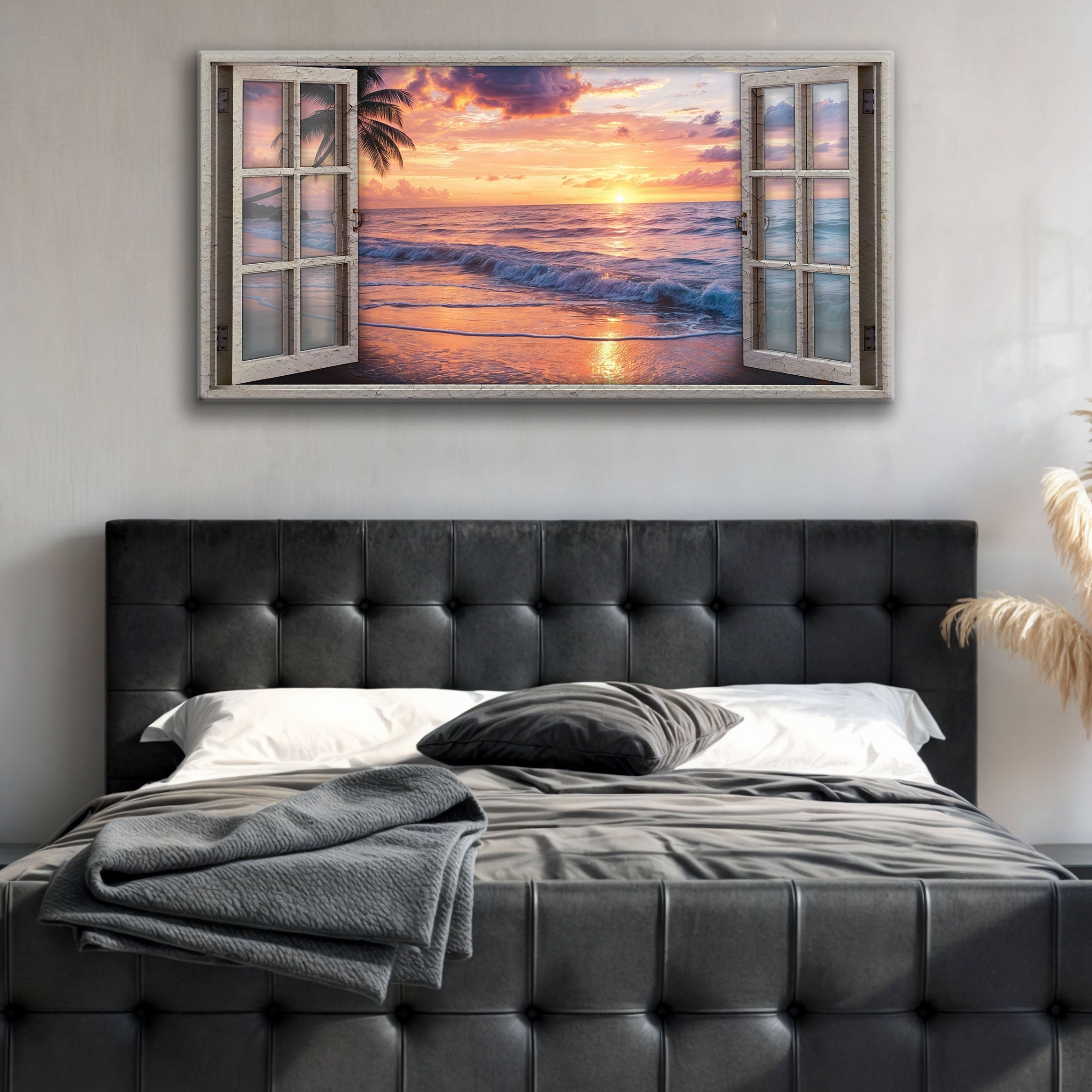 Sunset Beach Window Scenery Wall Art on sale at MyriadMart