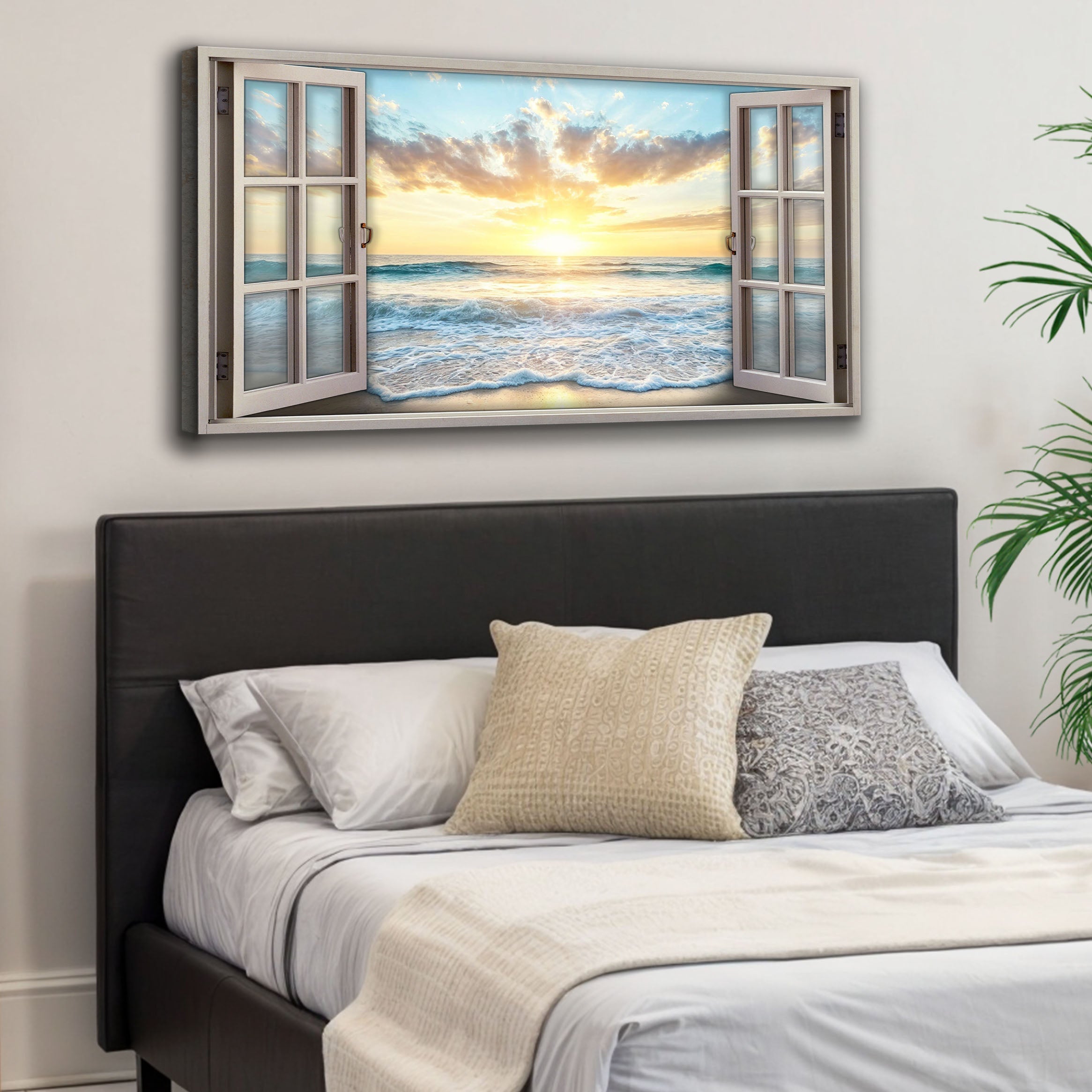 Sunrise Beach Window Scenery Wall Art on sale at MyriadMart