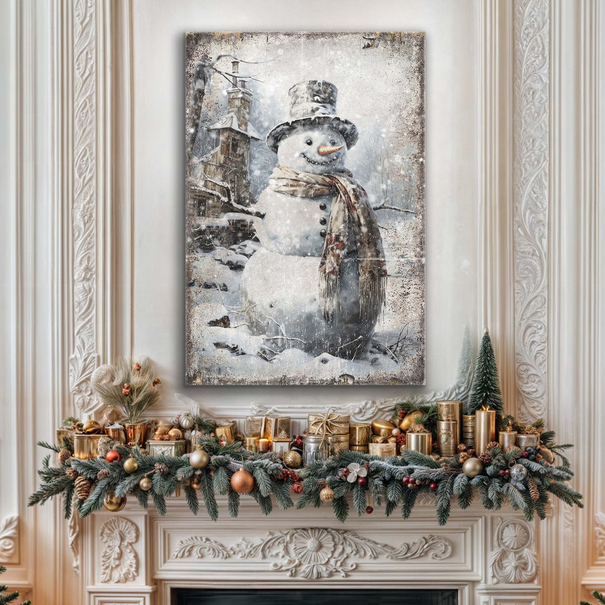 Vintage Snowman Christmas Wall Art II on sale at MyriadMart