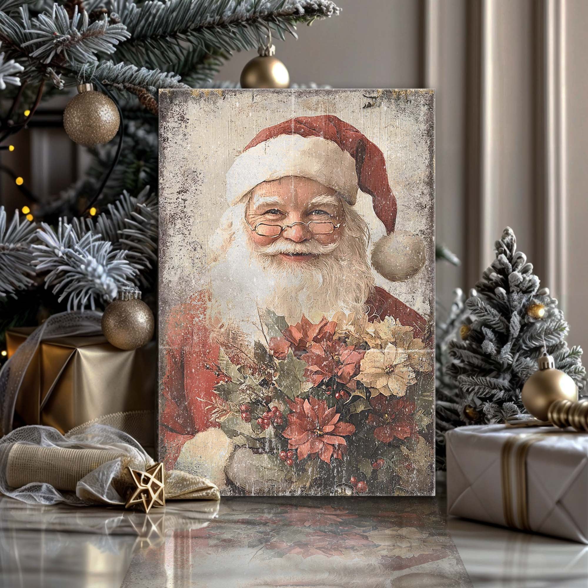 Vintage Christmas Santa Claus Wall Art on sale at MyriadMart
