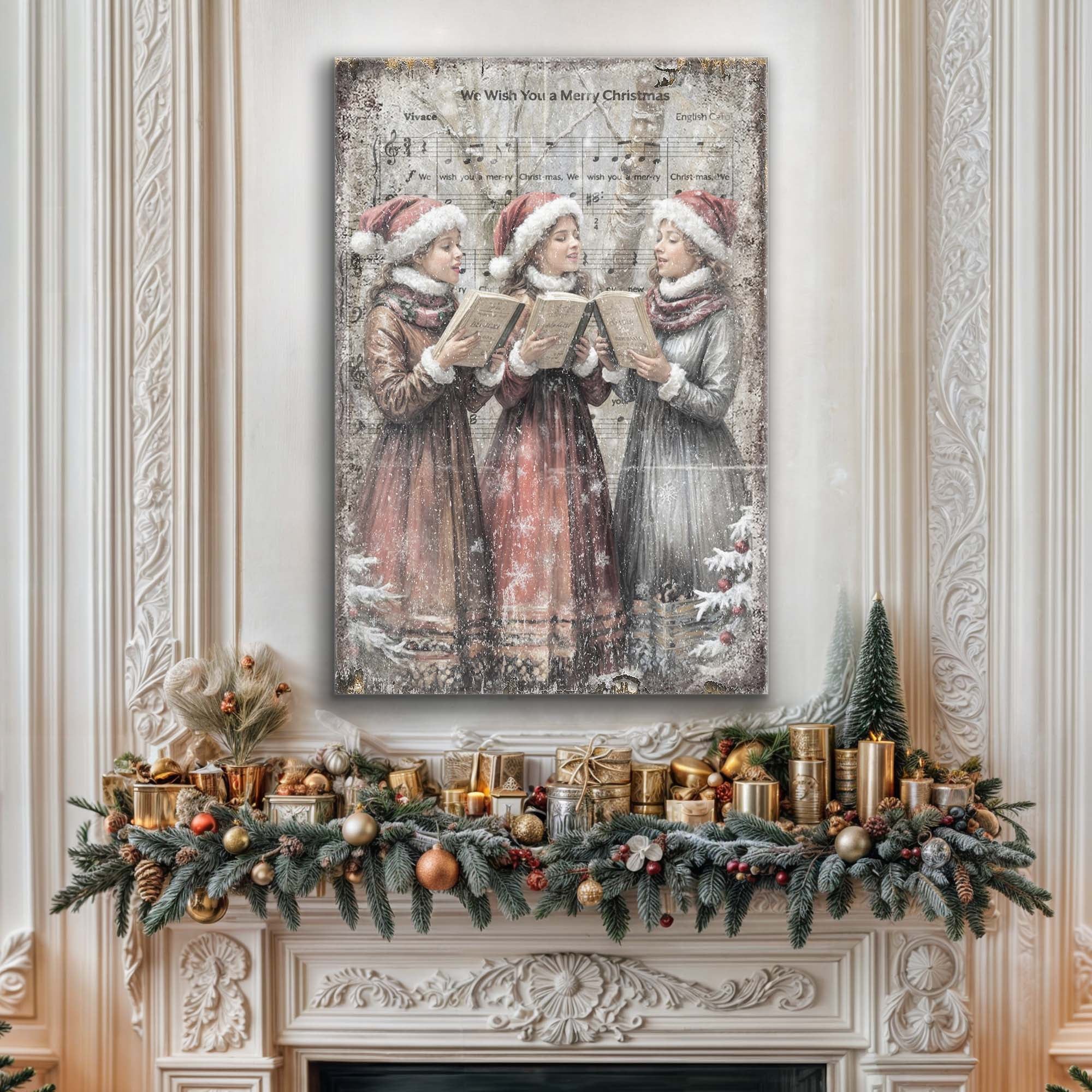 Vintage Christmas Carolers Wall Art on sale at MyriadMart