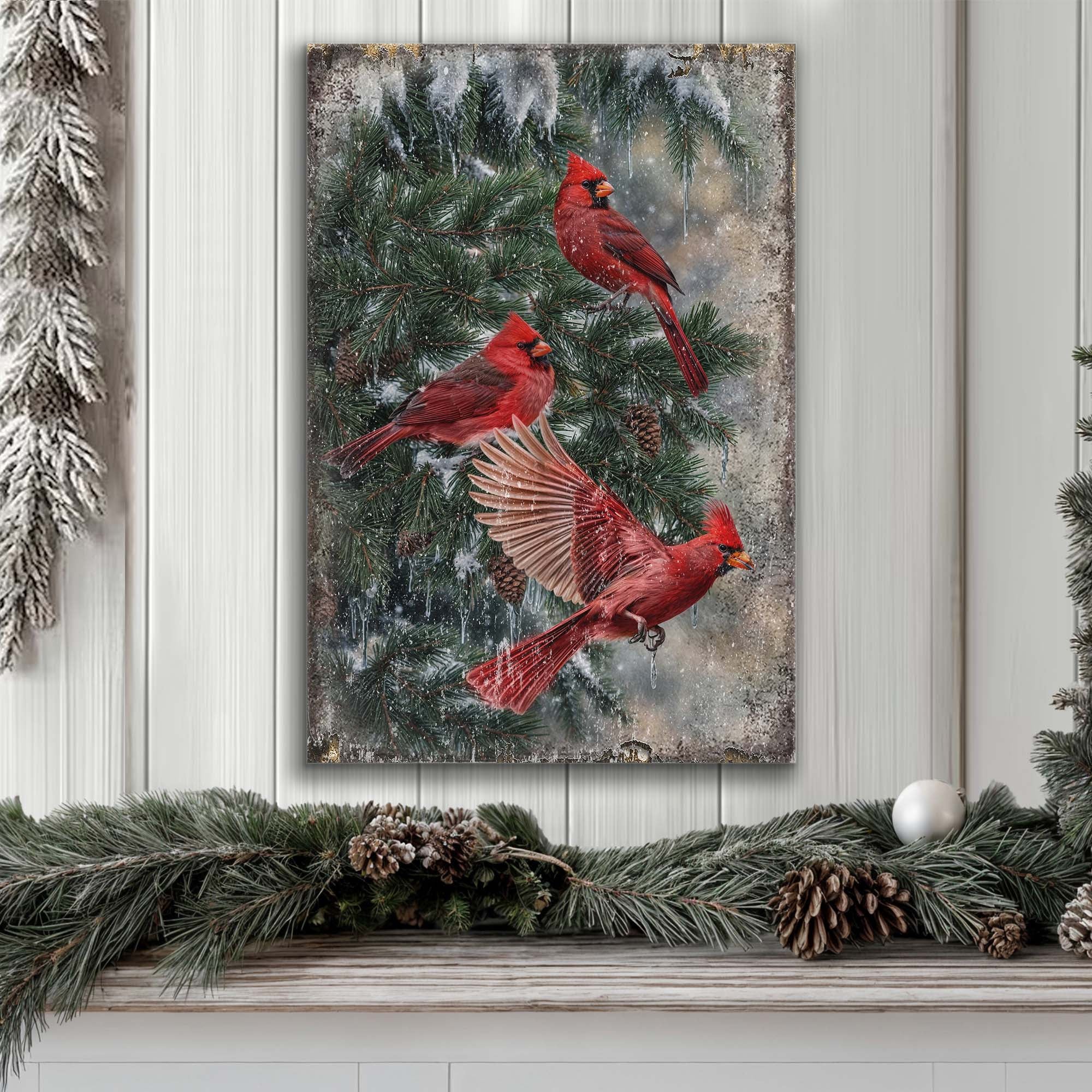 Vintage Cardinal Christmas Wall Art II on sale at MyriadMart