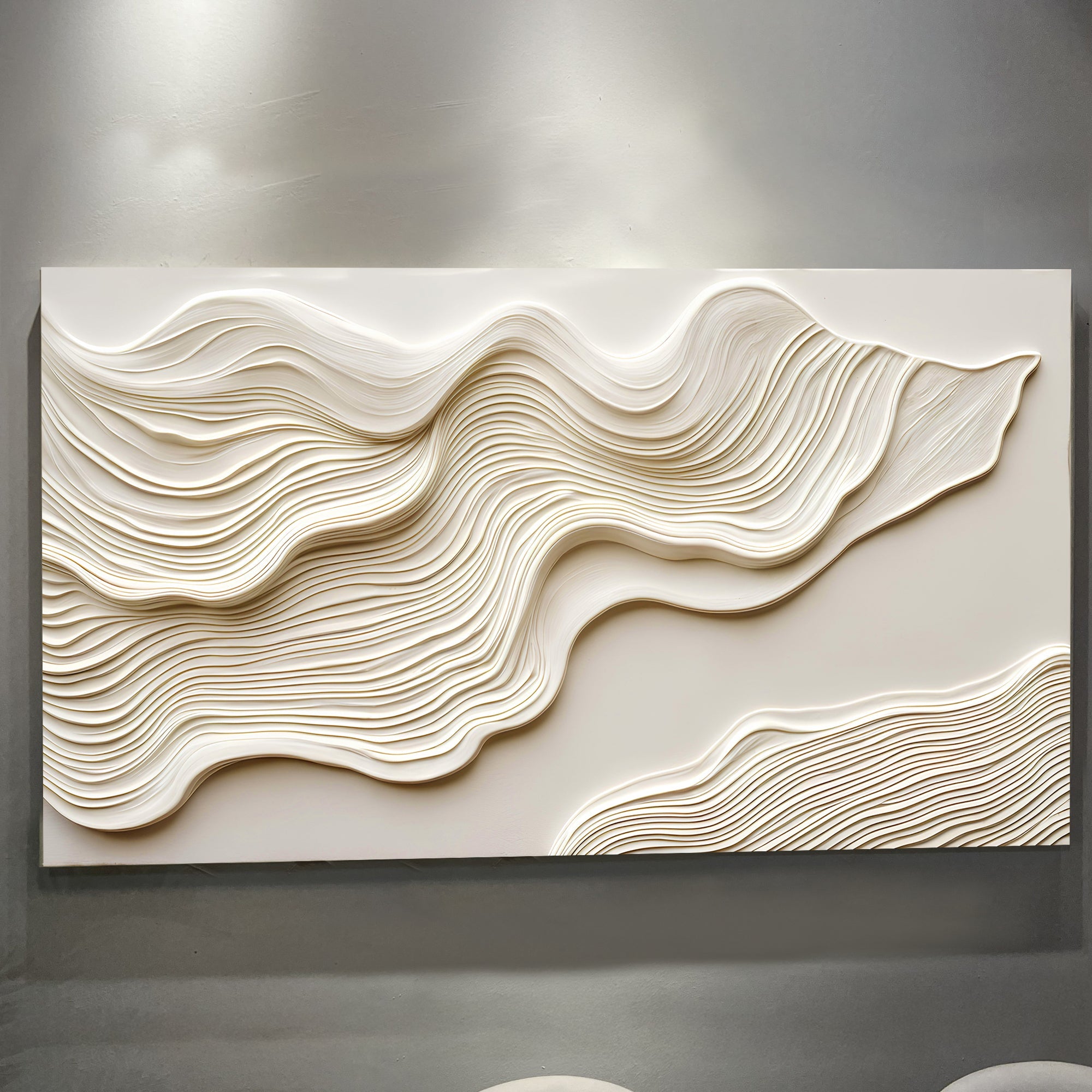 Ivory Impasto Abstract Wall Art on sale at MyriadMart