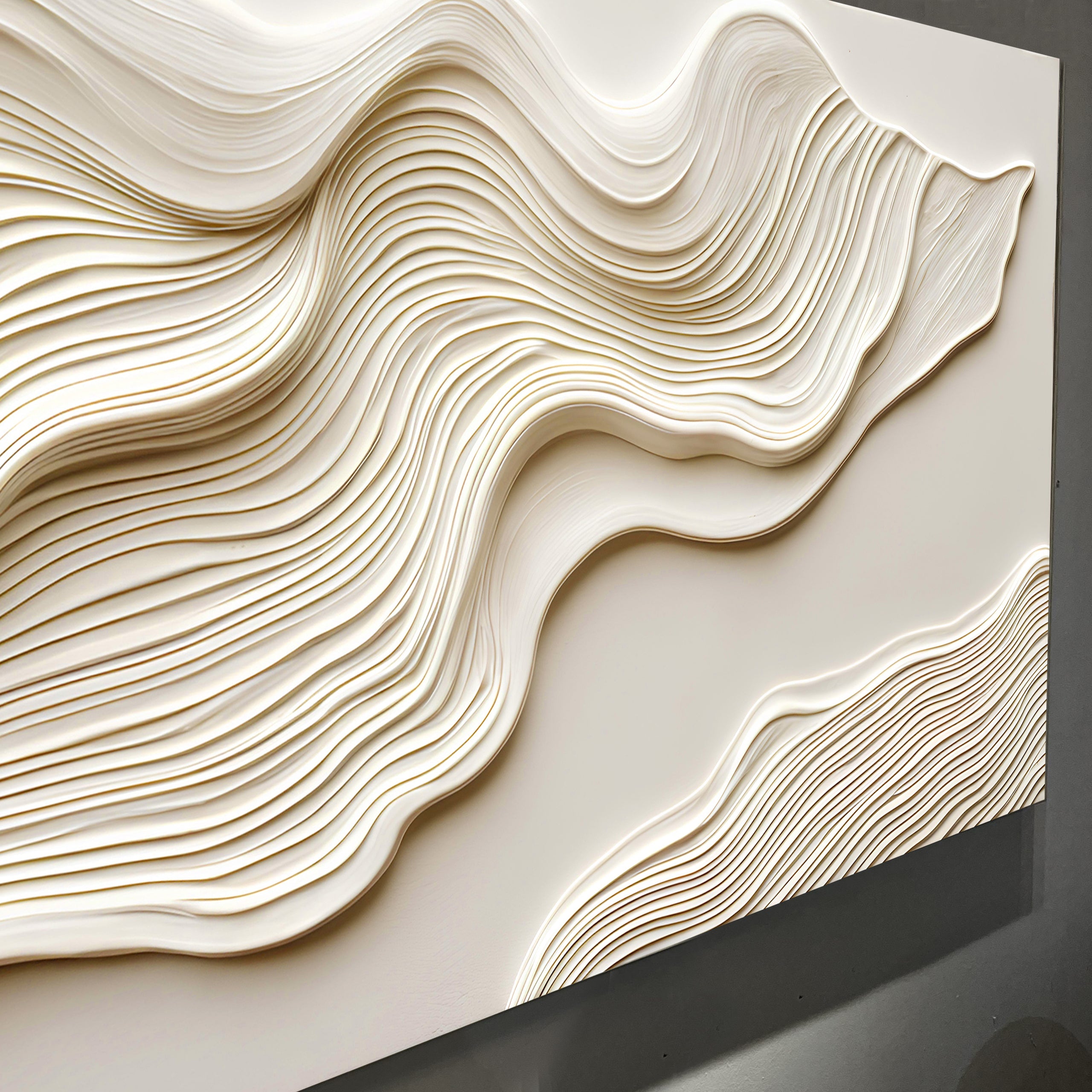 Ivory Impasto Abstract Wall Art on sale at MyriadMart