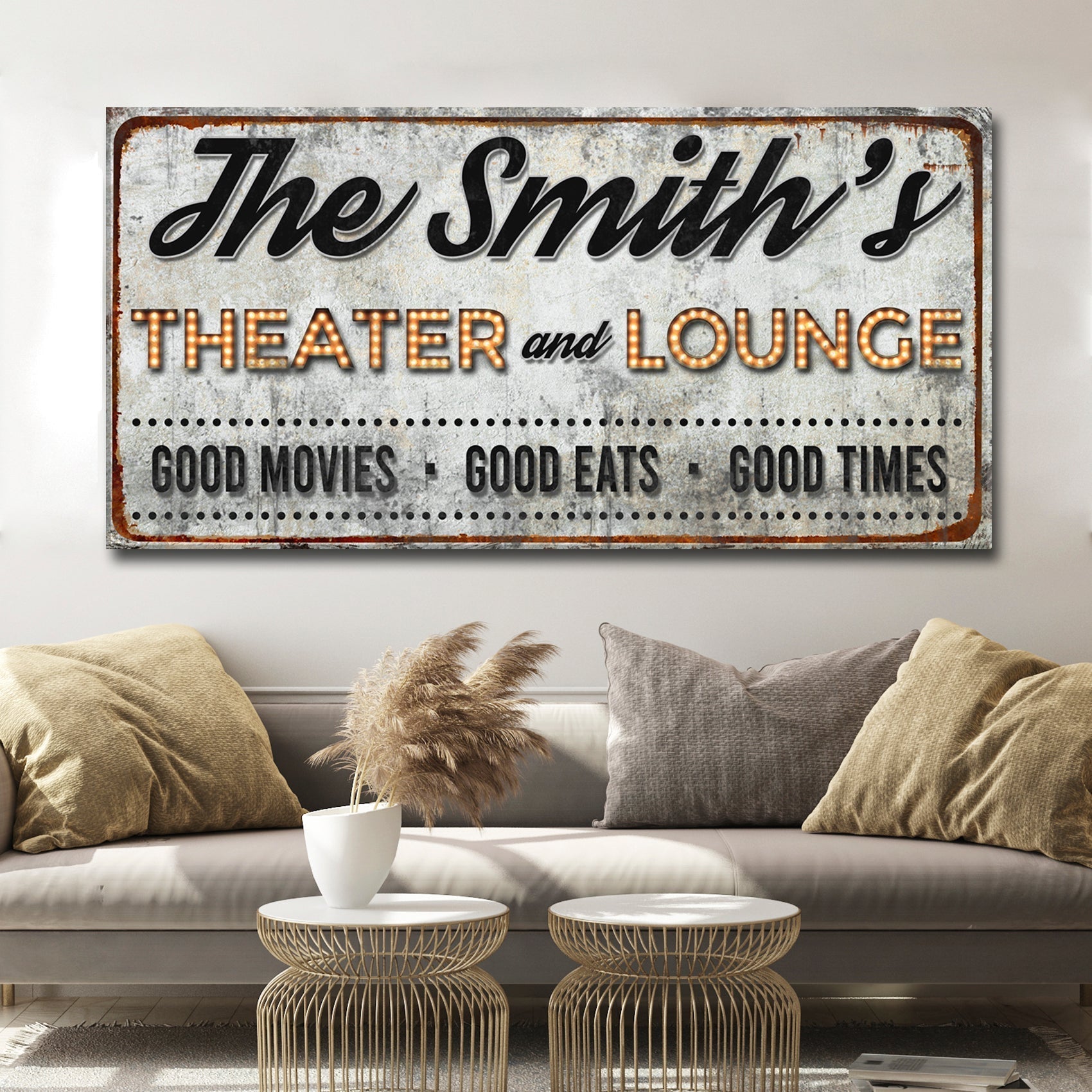 Family Theater and Lounge IV Sign on sale at MyriadMart