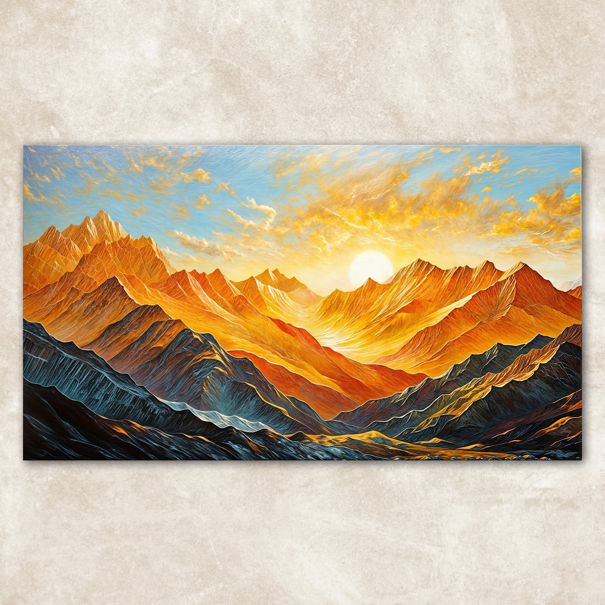 Canvas Print: "Alpenglow Majesty" on sale at MyriadMart