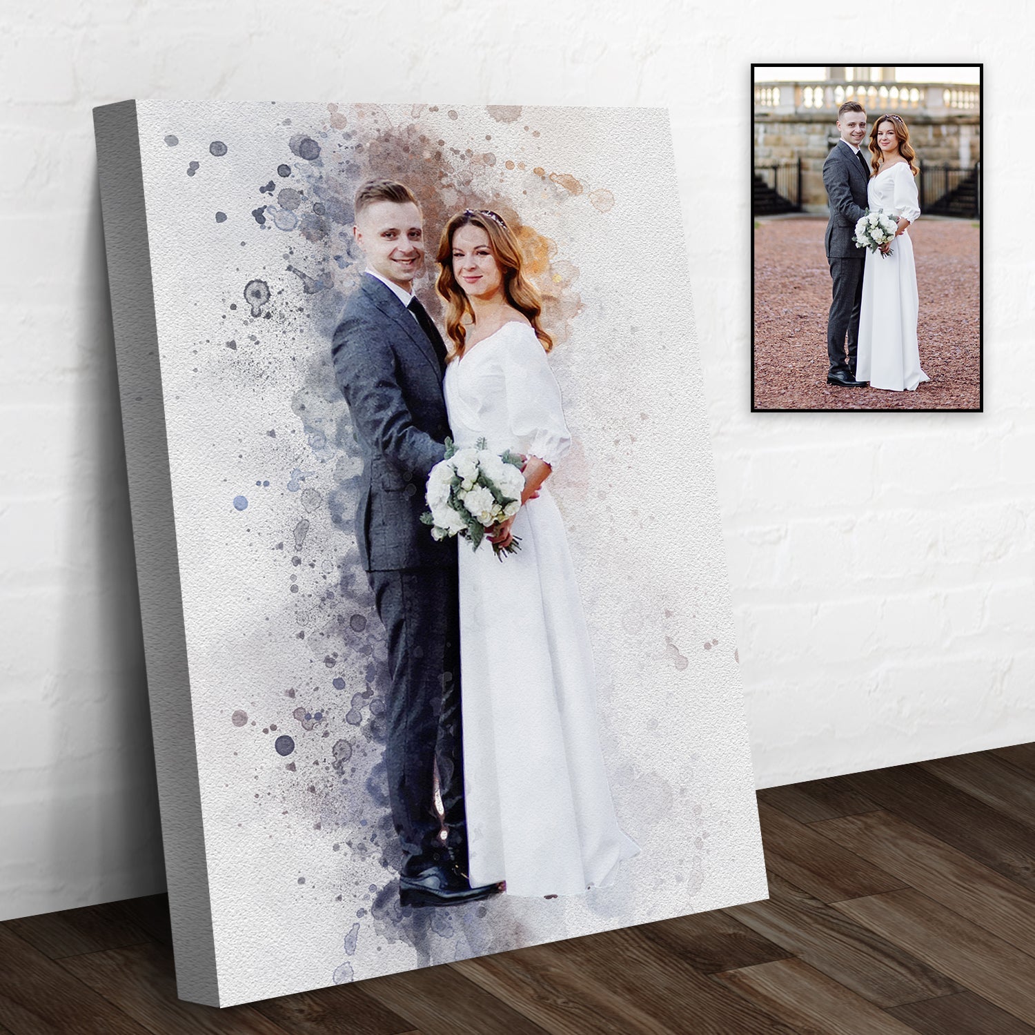 Custom Anniversary Watercolor Portrait on sale at MyriadMart