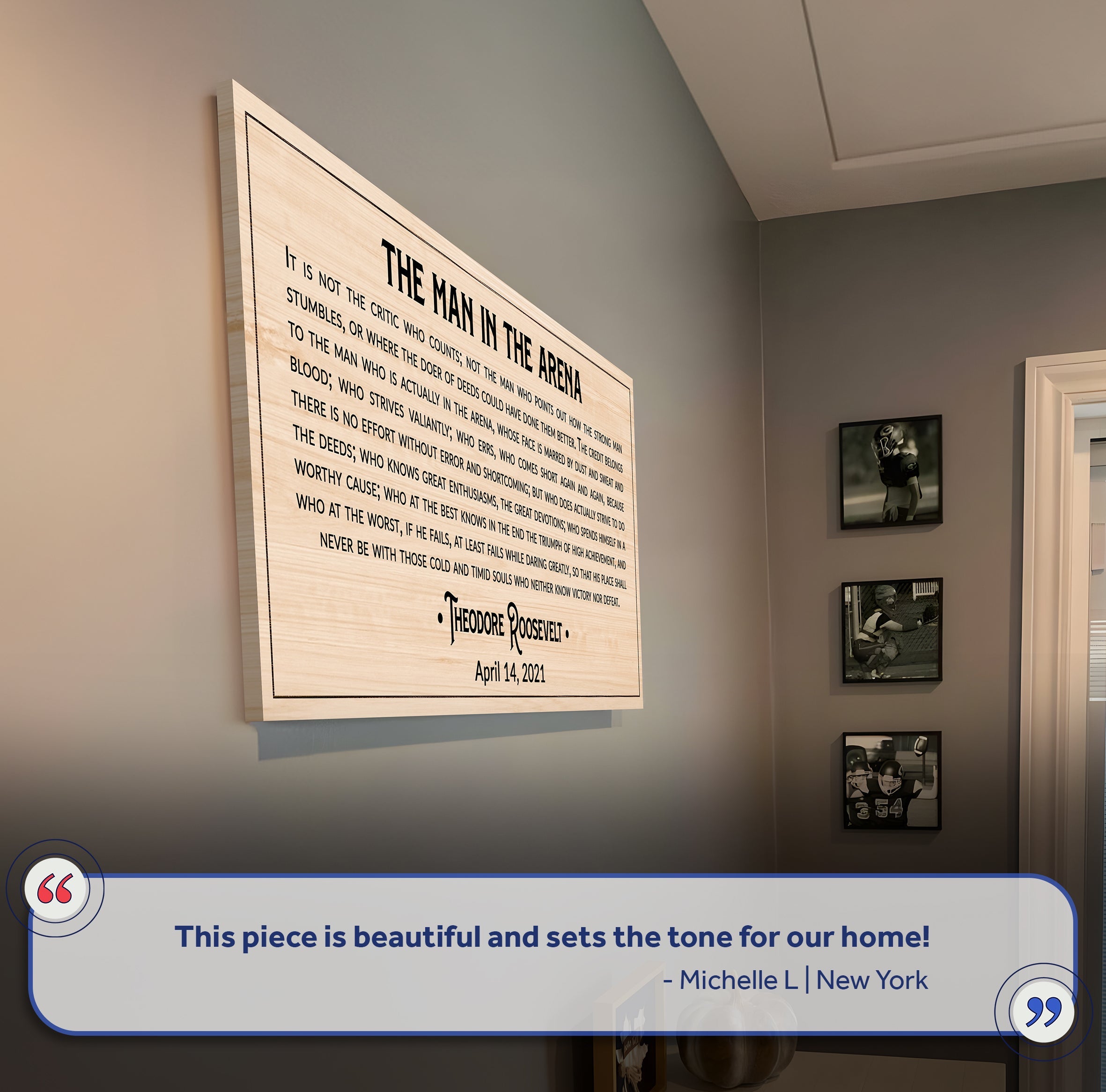 The Man In The Arena Sign IV on sale at MyriadMart