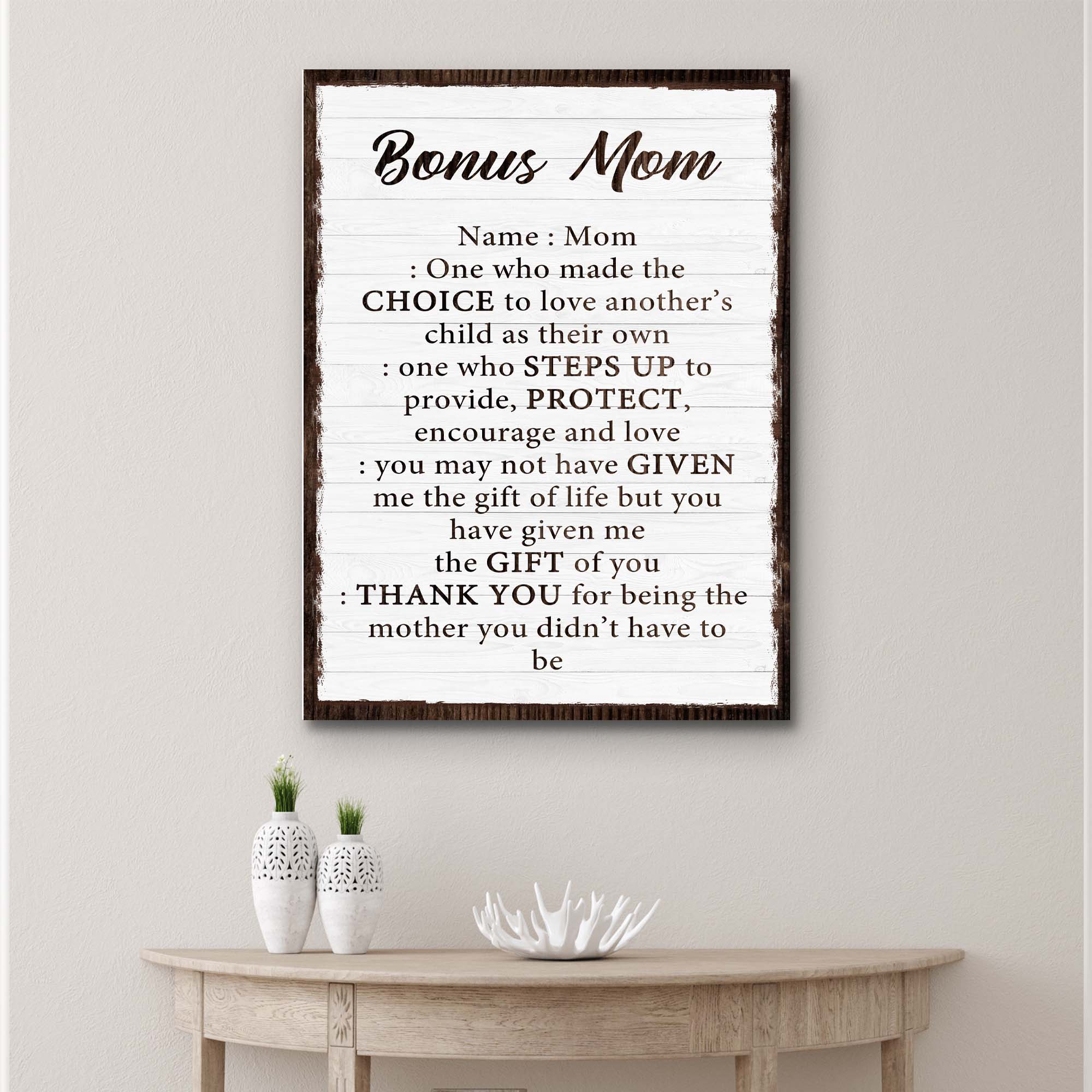 Bonus Mom Customized Sign II on sale at MyriadMart