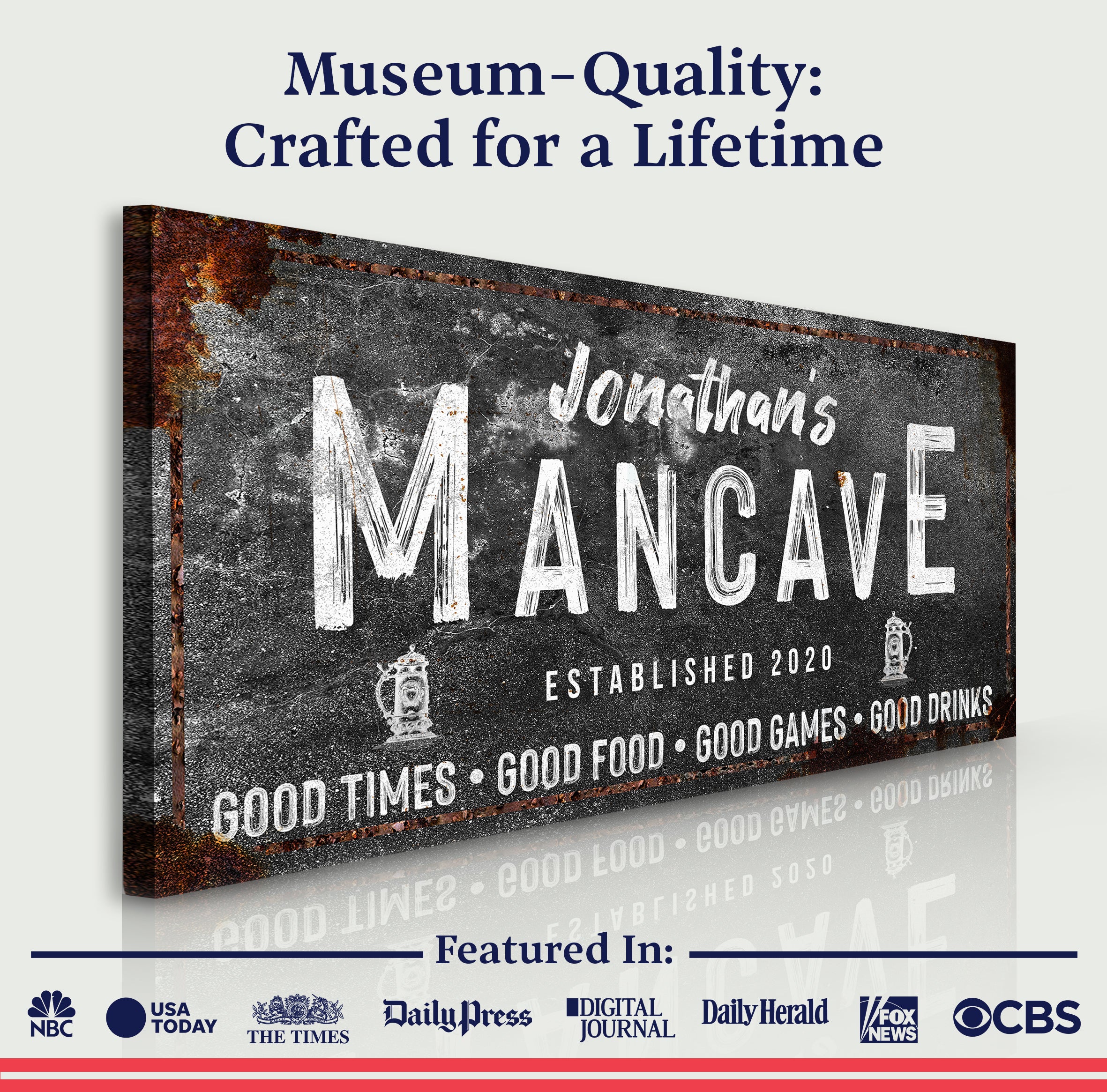 Good Times Man Cave Sign on sale at MyriadMart