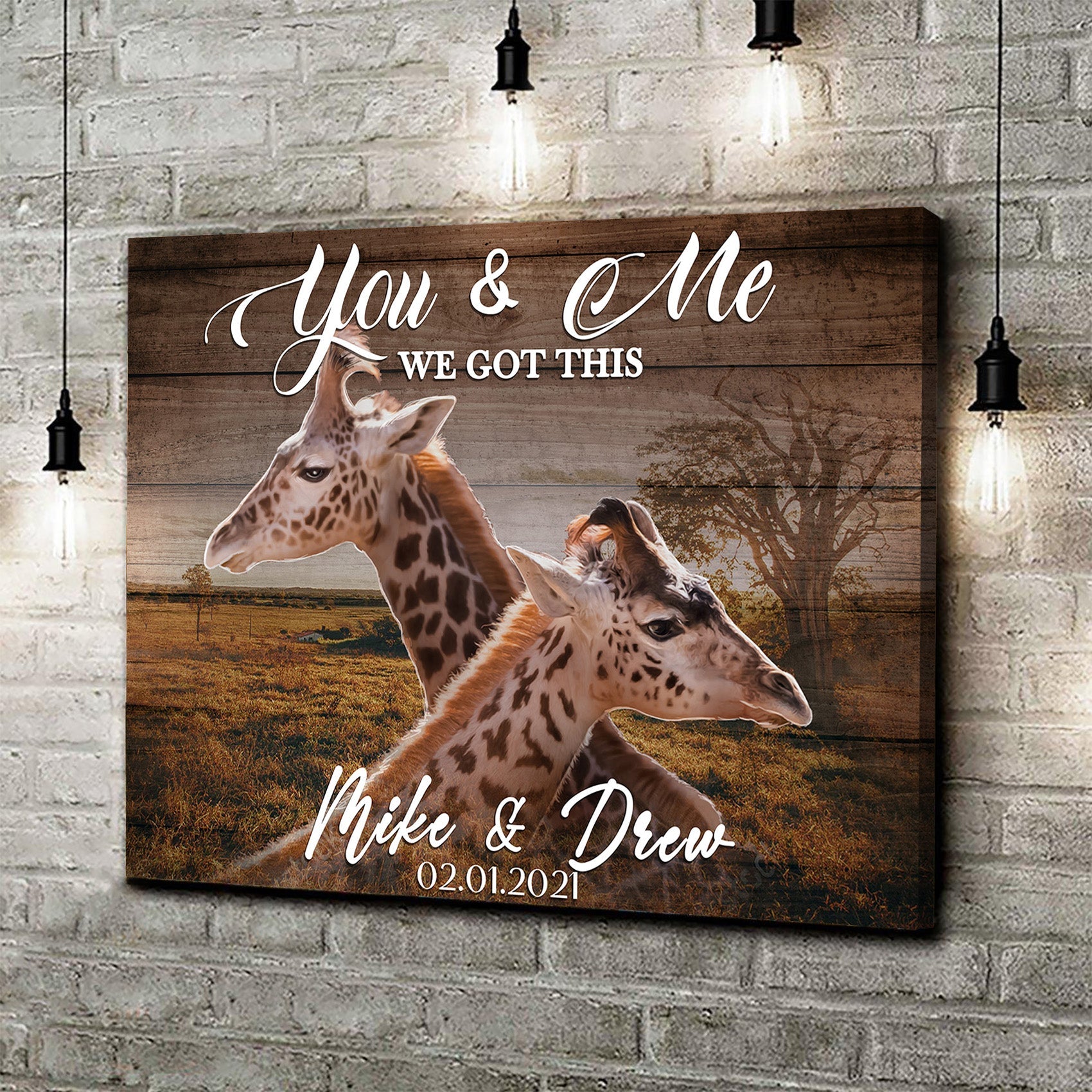 We Got This Couple Giraffe Sign on sale at MyriadMart
