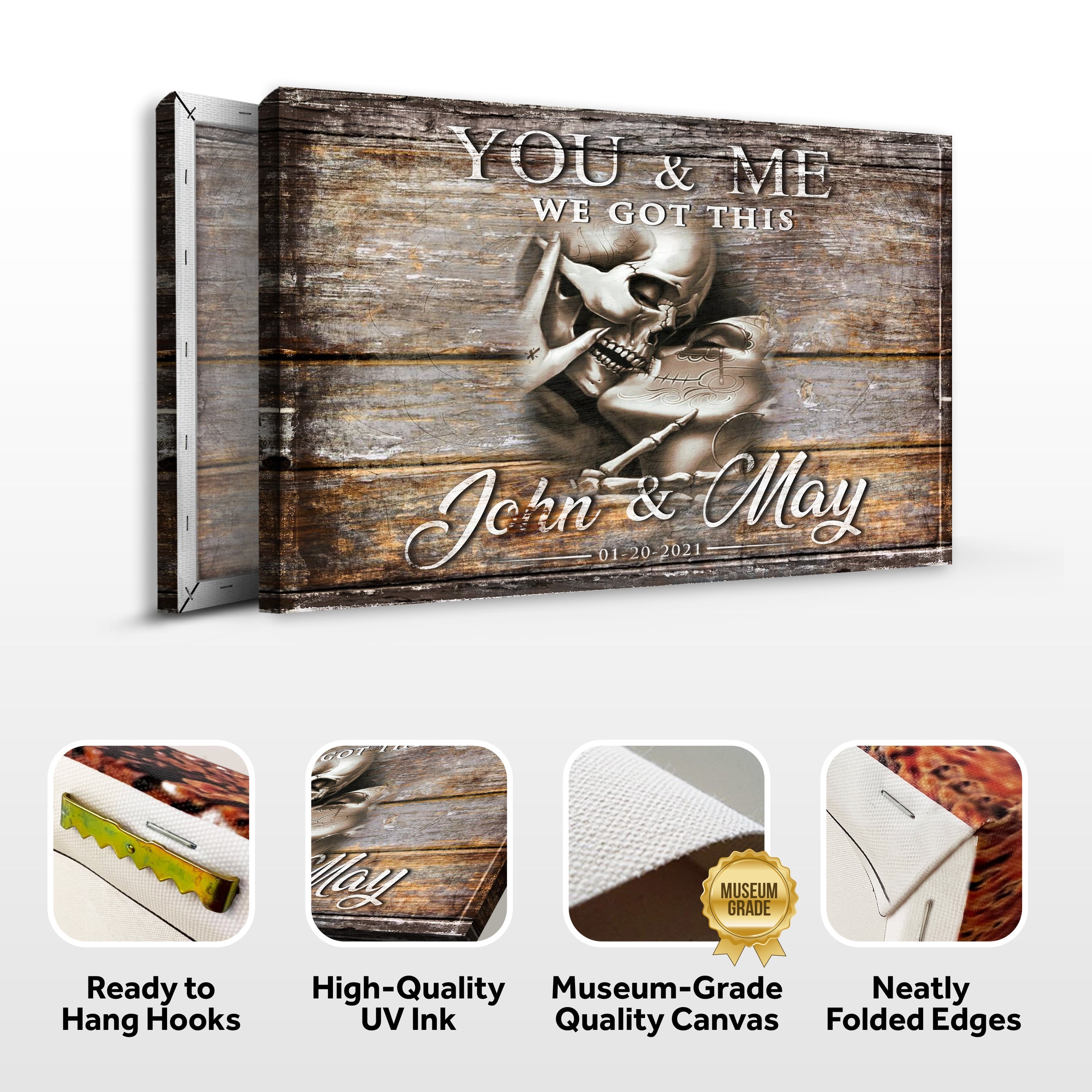 We Got This Skeleton Couple Sign III on sale at MyriadMart