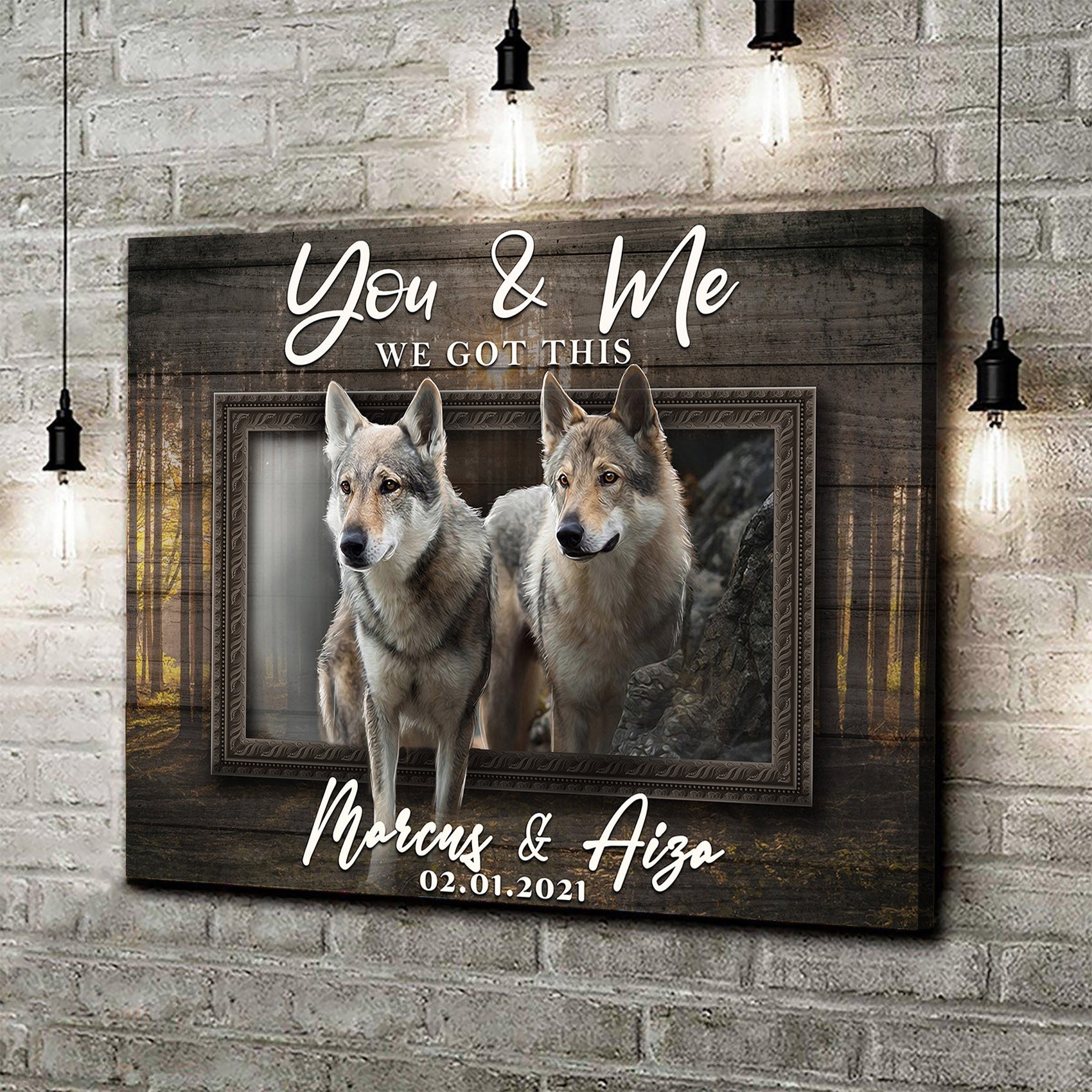 We Got This Couple Wolves Sign II on sale at MyriadMart