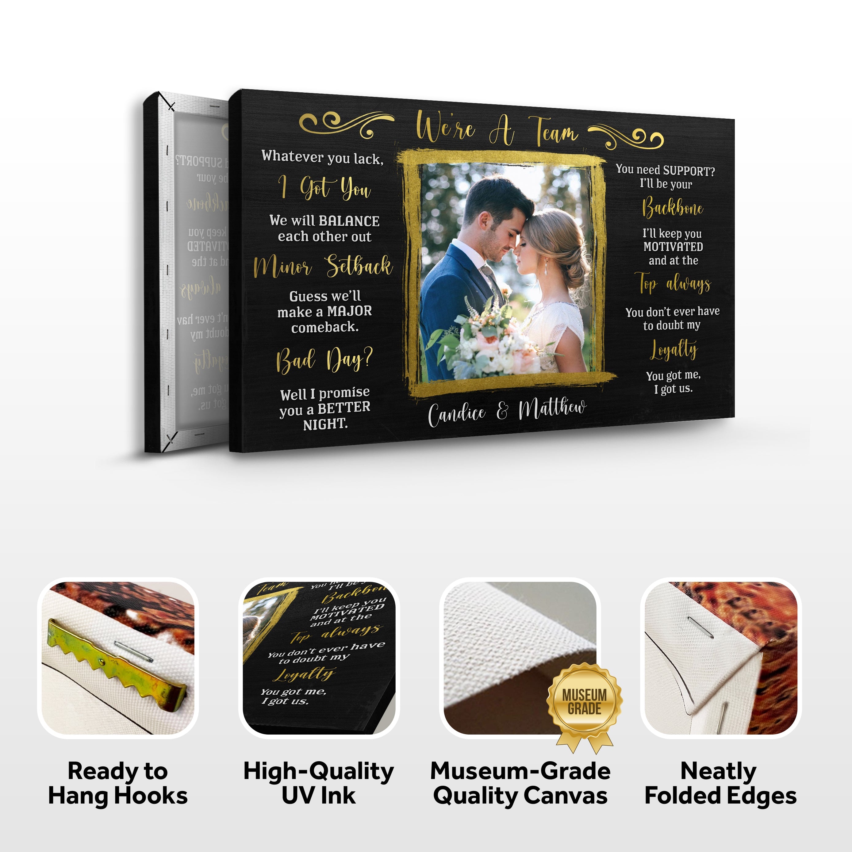 We're A Team Couple Sign on sale at MyriadMart