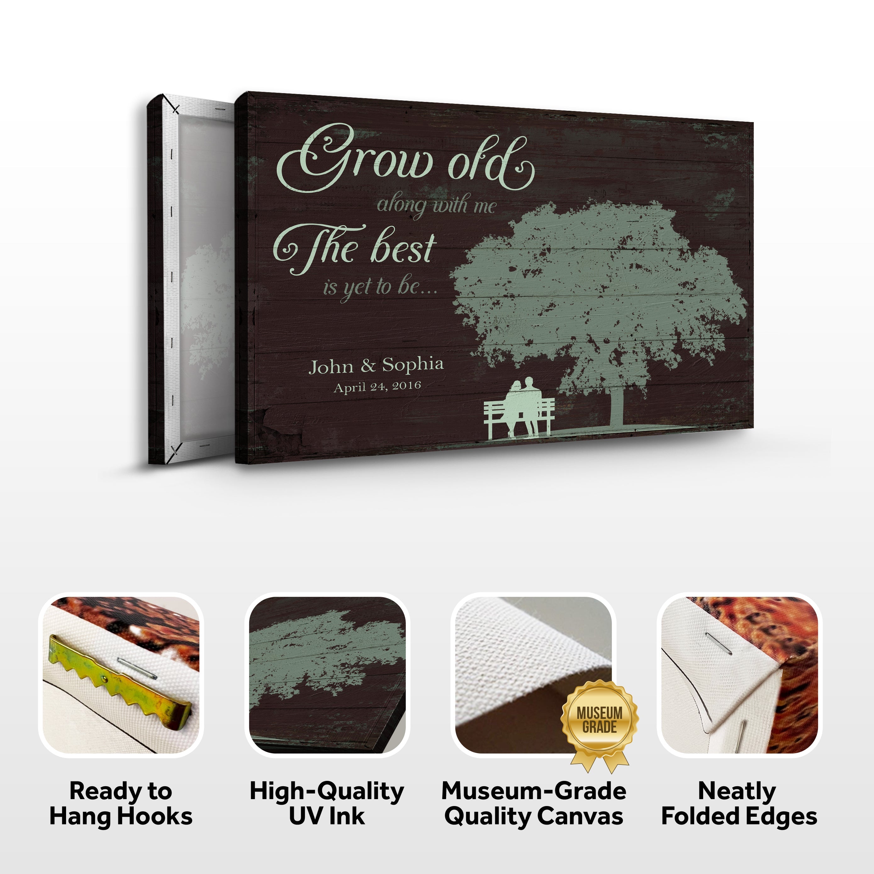 Grow Old Along With Me, The Best Is Yet To Be Sign on sale at MyriadMart