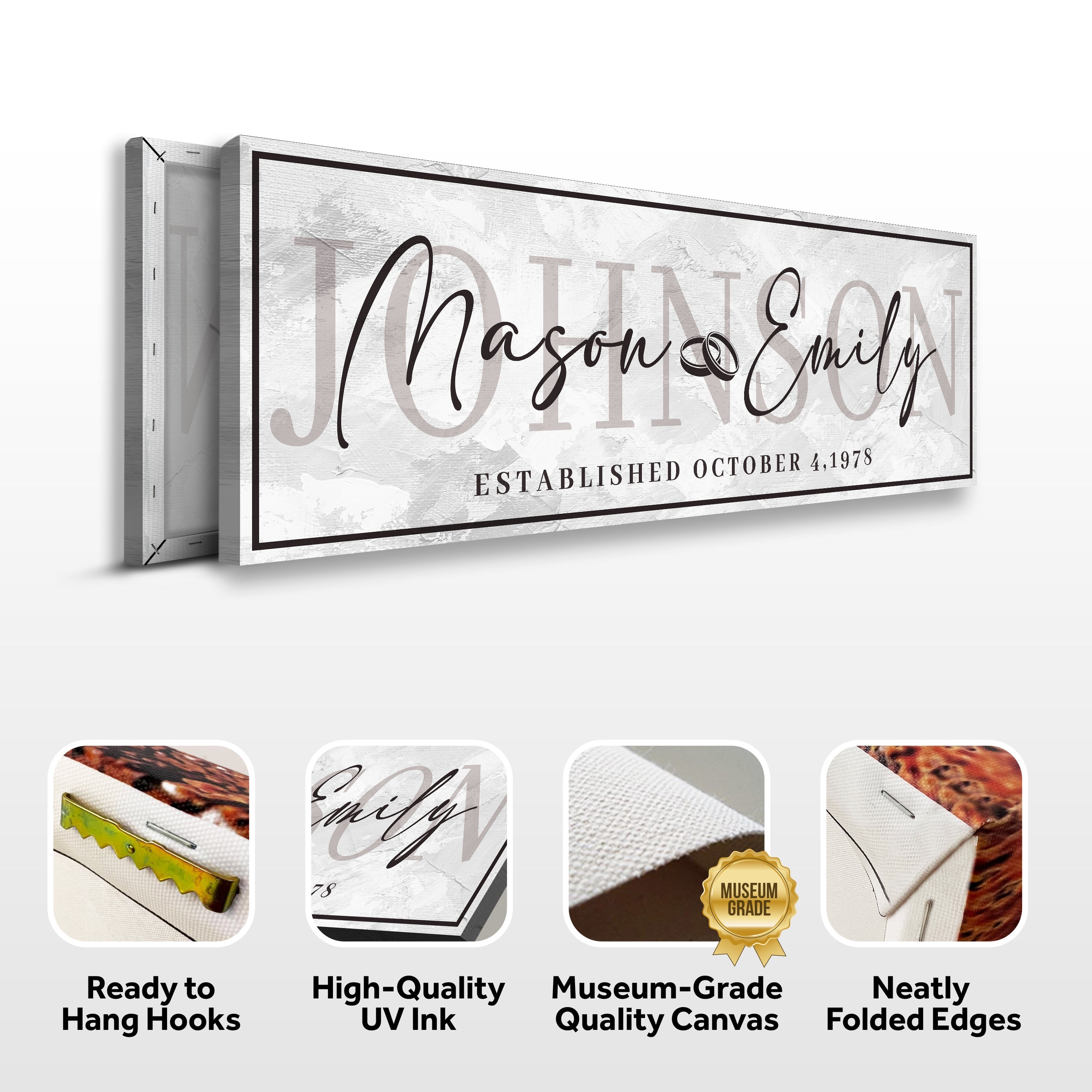 Last Name Wedding Gift Sign on sale at MyriadMart