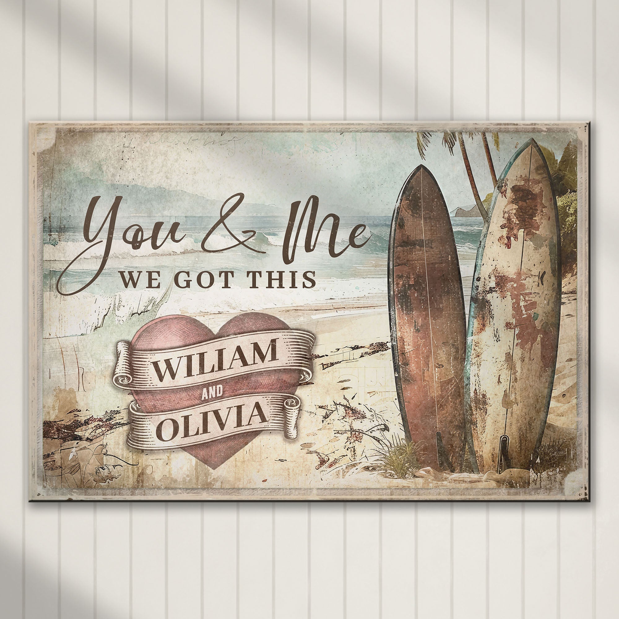 Surfboard Themed We Got This Couple Sign on sale at MyriadMart