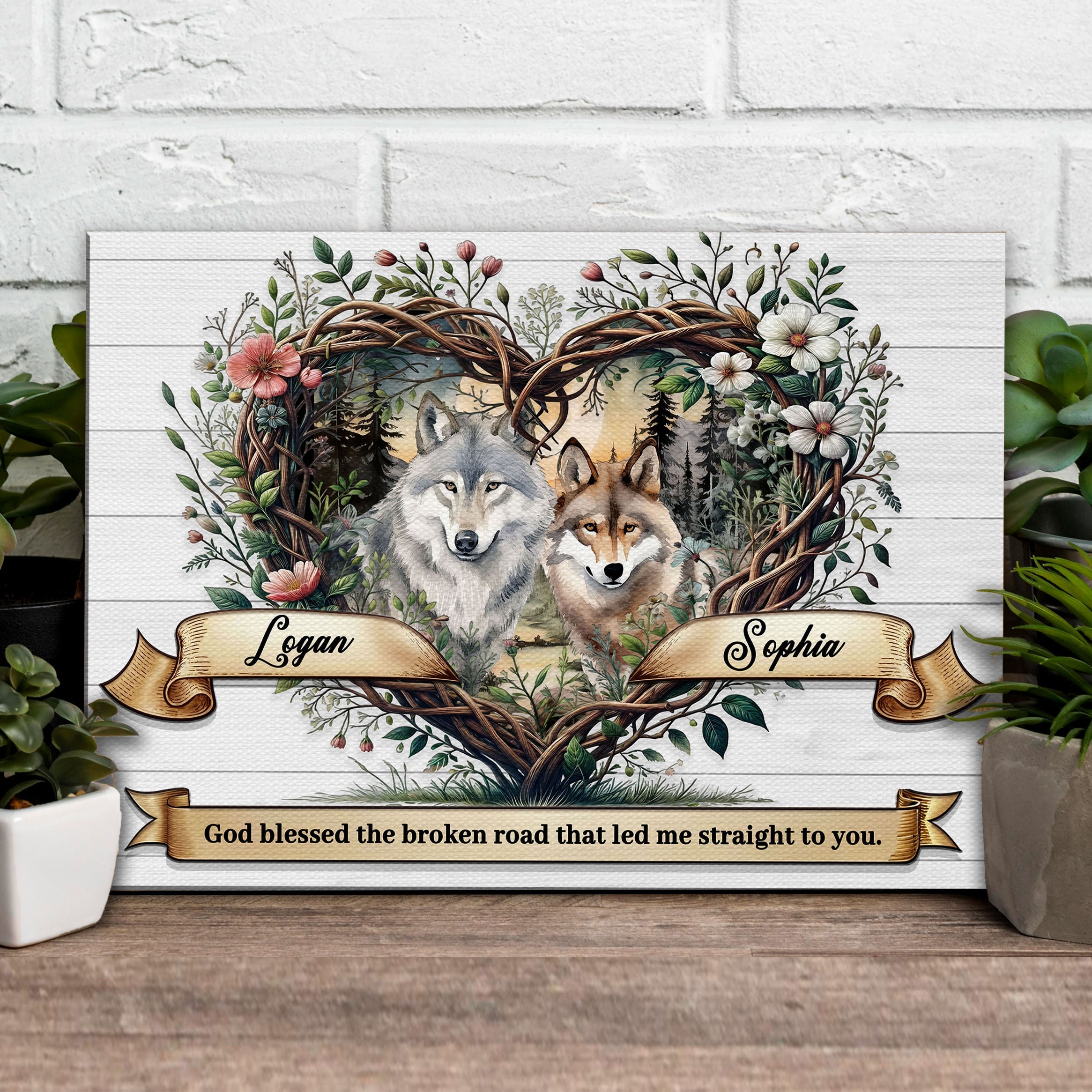 Couple Wolves Sign on sale at MyriadMart