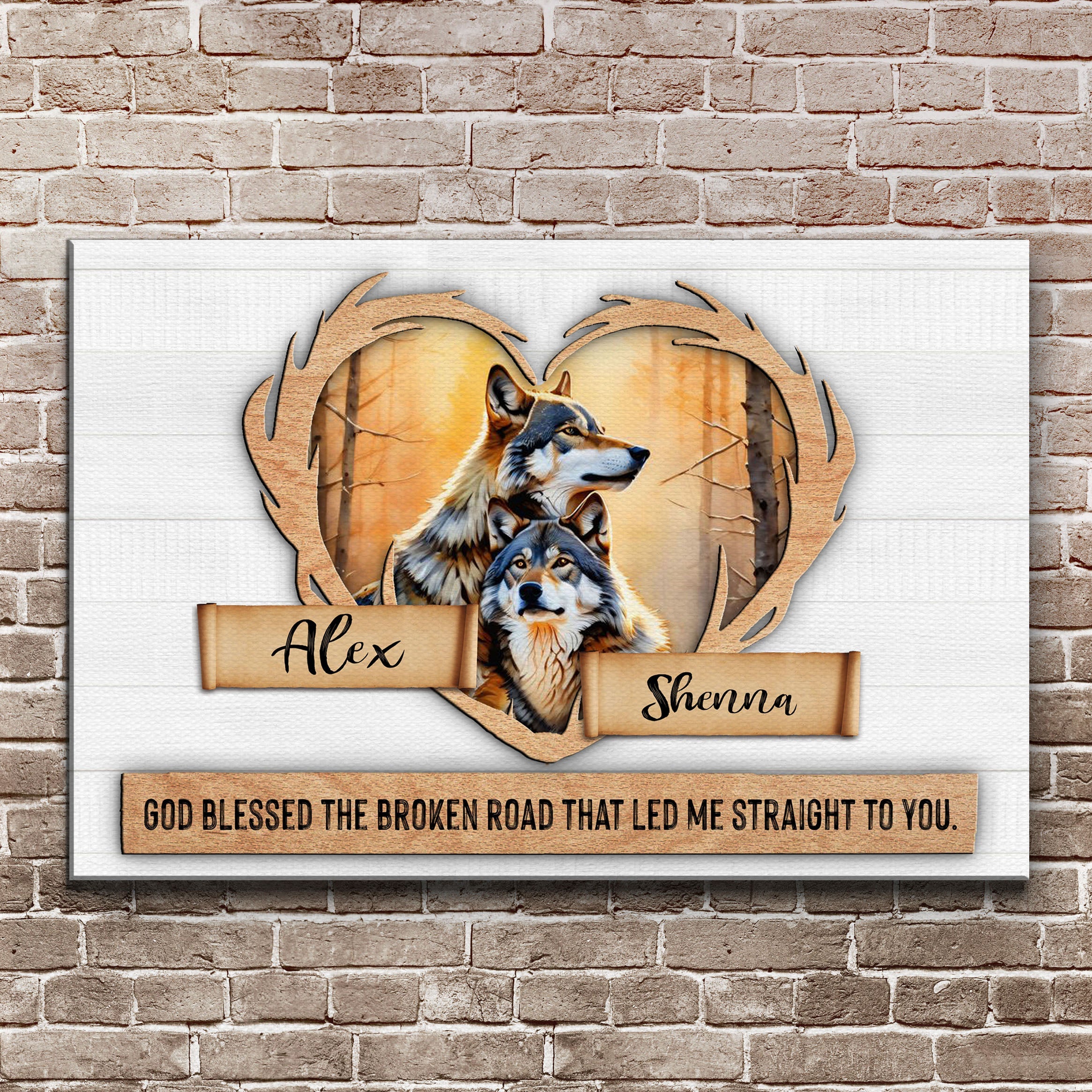 Couple Wolves Sign IV on sale at MyriadMart