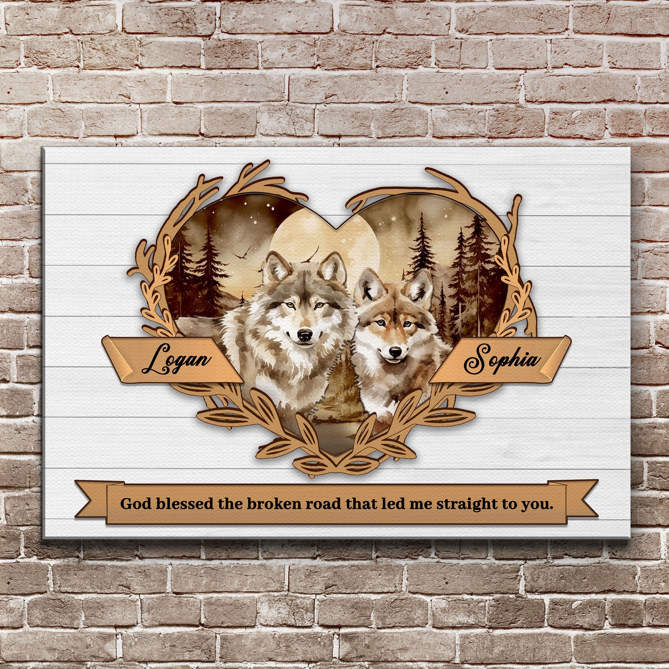 Couple Wolves Sign V on sale at MyriadMart