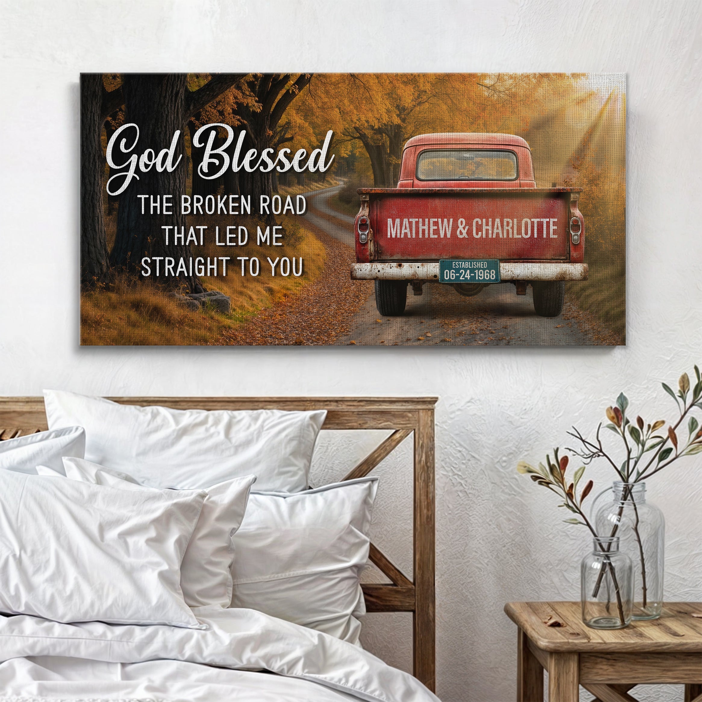 Custom Vintage Truck Couple Sign II on sale at MyriadMart