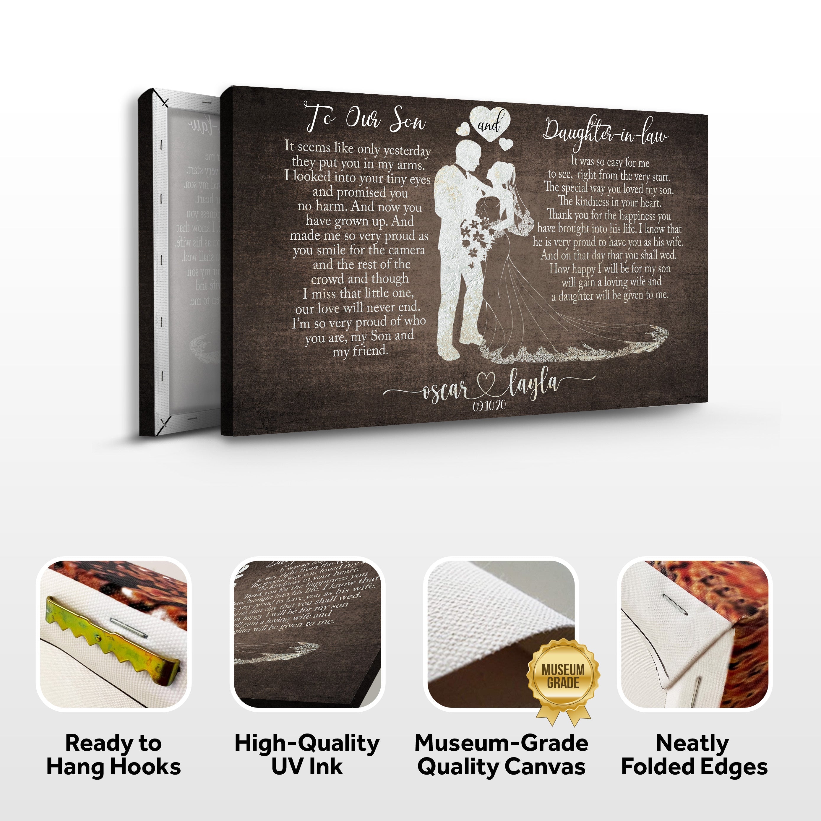 To My Son and Daughter In Law Sign on sale at MyriadMart