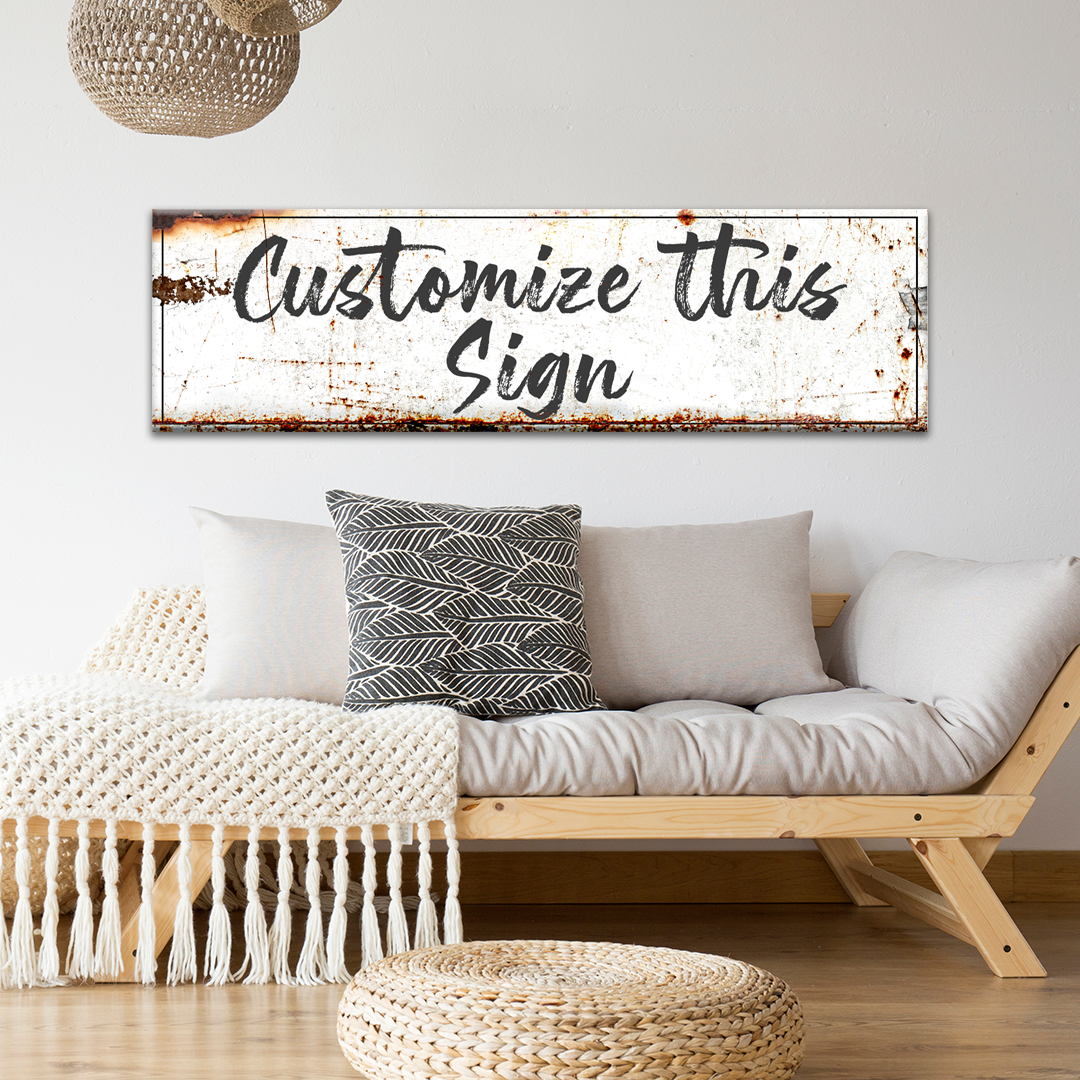 Custom Rustic Canvas Sign on sale at MyriadMart