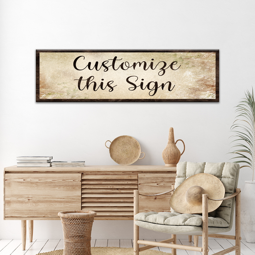 Custom Rustic Canvas Sign on sale at MyriadMart