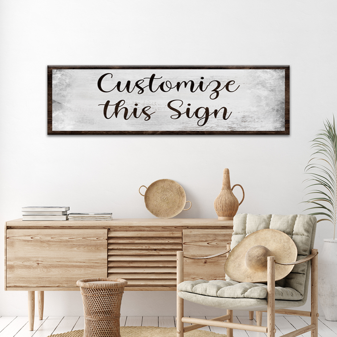 Custom Rustic Canvas Sign on sale at MyriadMart