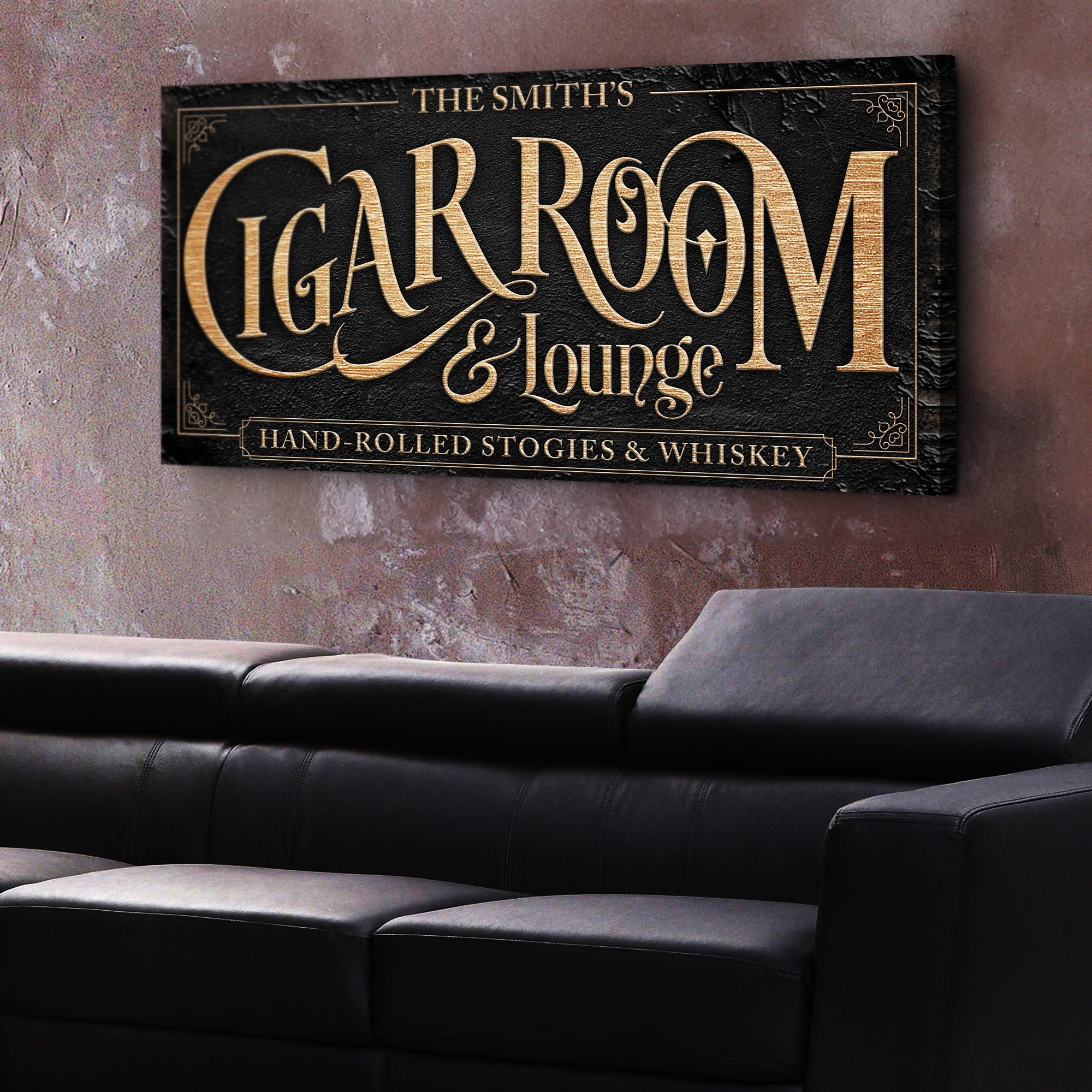 Personalized Cigar Room and Lounge Sign on sale at MyriadMart
