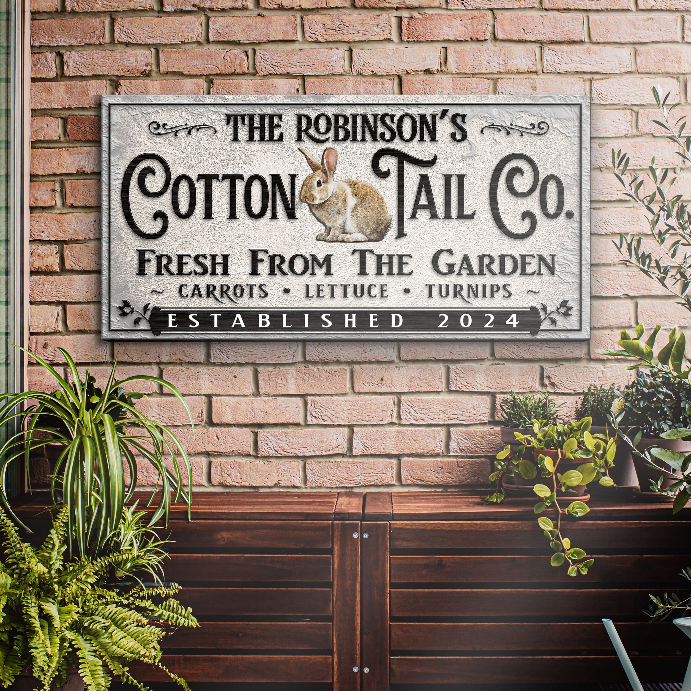 Vintage Cottontail Co Easter Sign on sale at MyriadMart