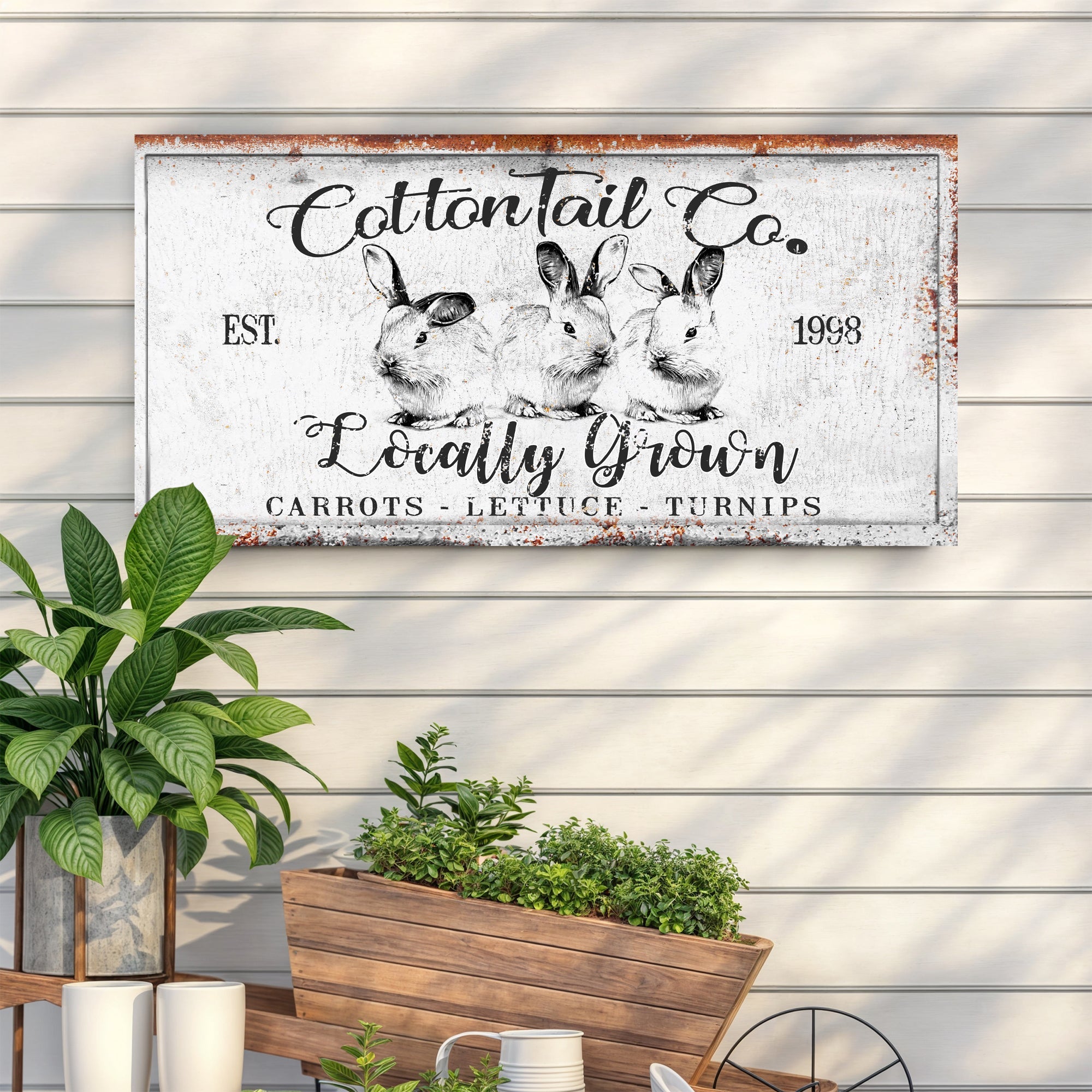 Vintage Cottontail Co Easter Sign III on sale at MyriadMart