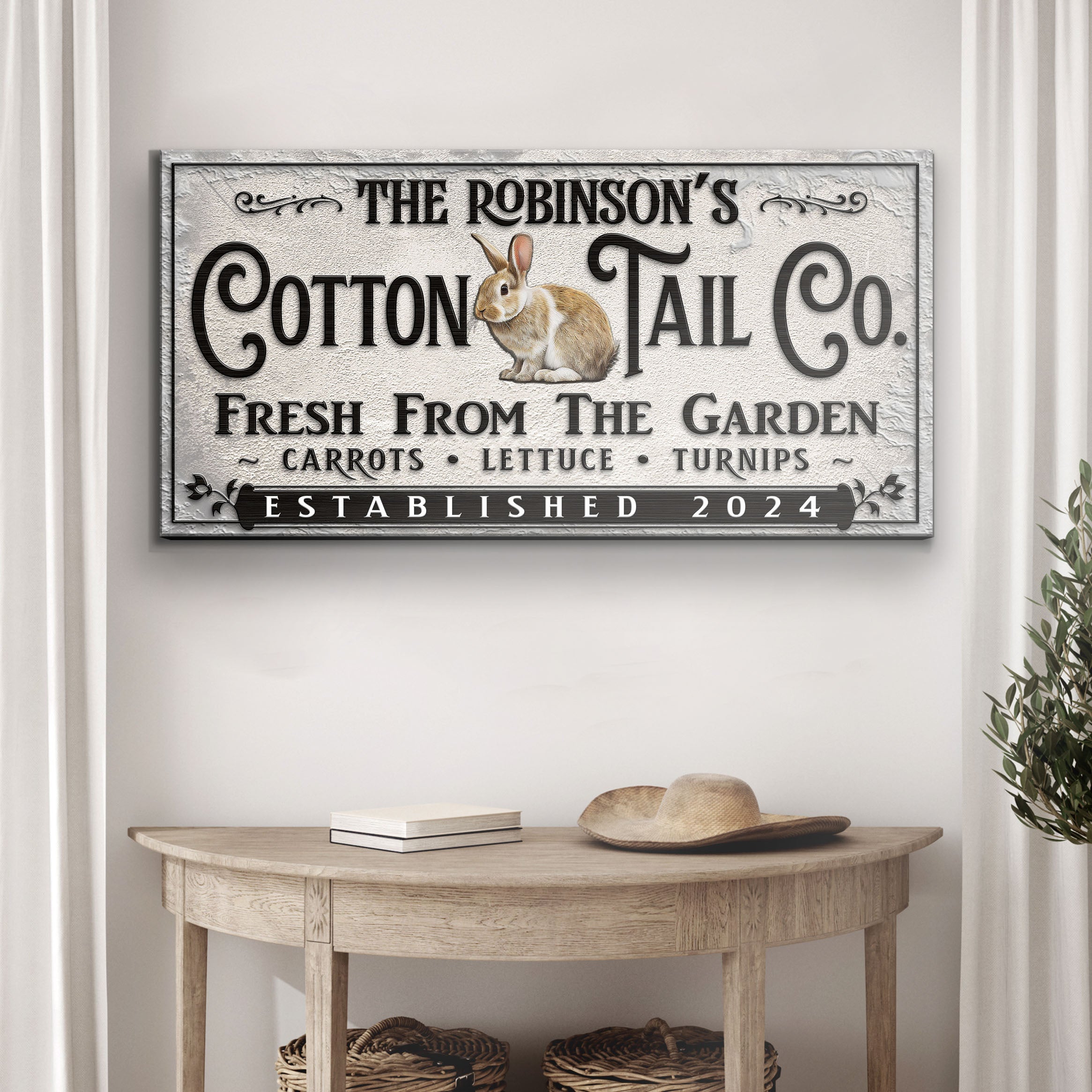 Vintage Cottontail Co Easter Sign on sale at MyriadMart