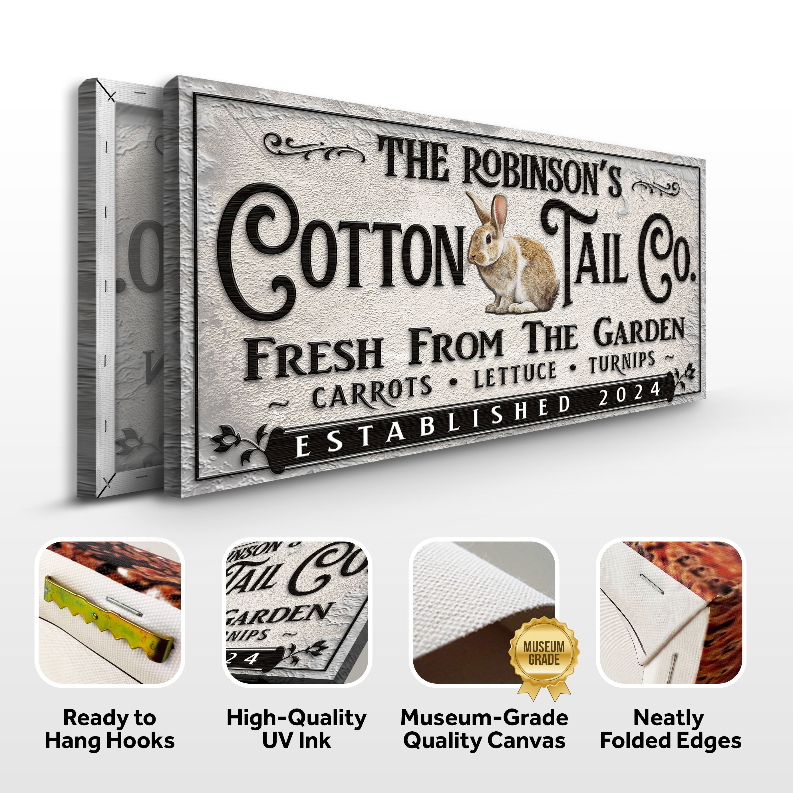 Vintage Cottontail Co Easter Sign on sale at MyriadMart