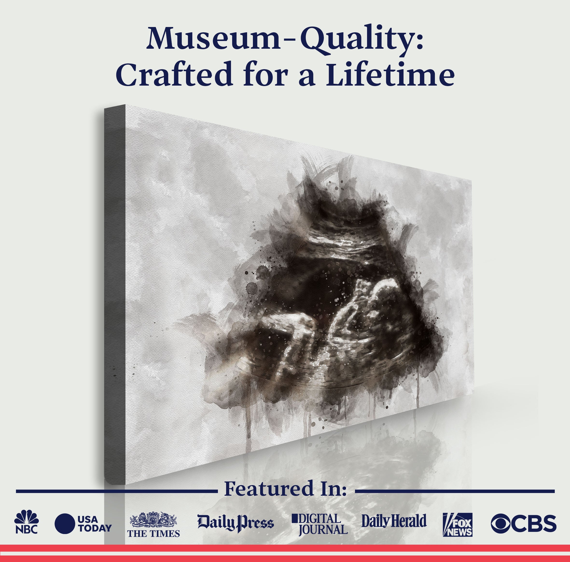 Custom Baby Ultrasound Watercolor Portrait on sale at MyriadMart