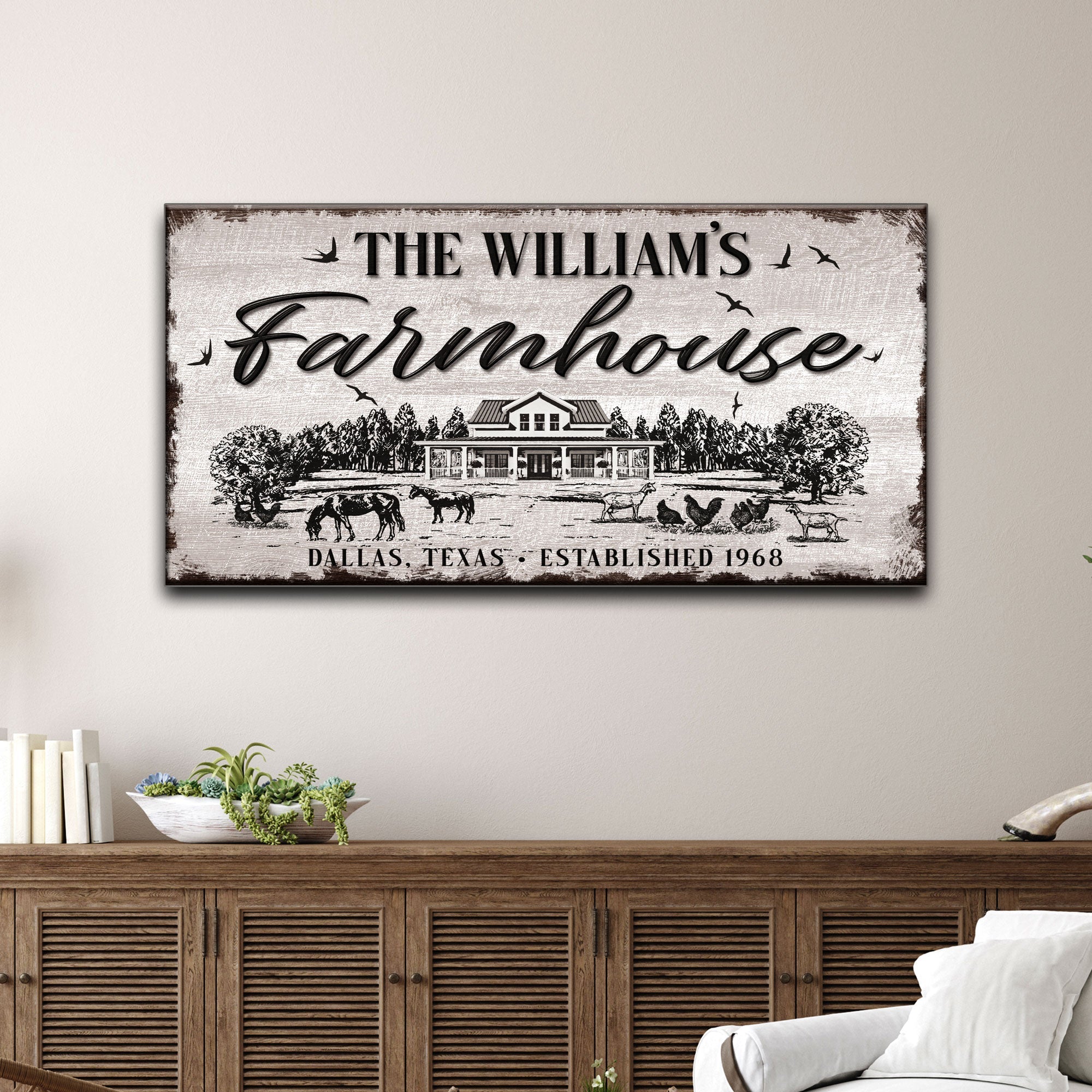 Custom Farmhouse Sign on sale at MyriadMart