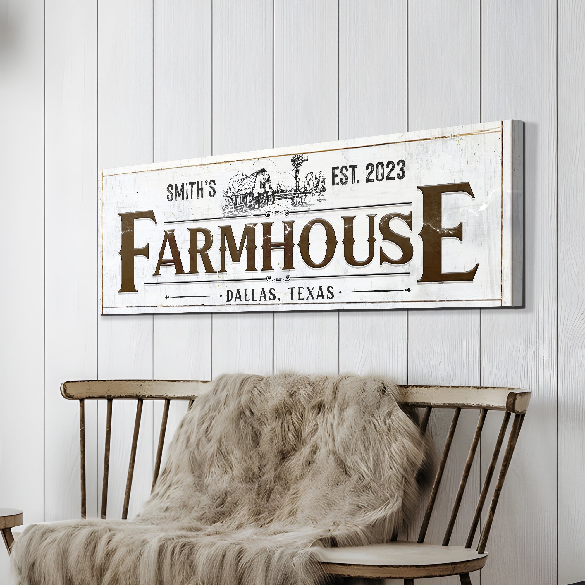 Custom Rustic Farmhouse Sign II on sale at MyriadMart