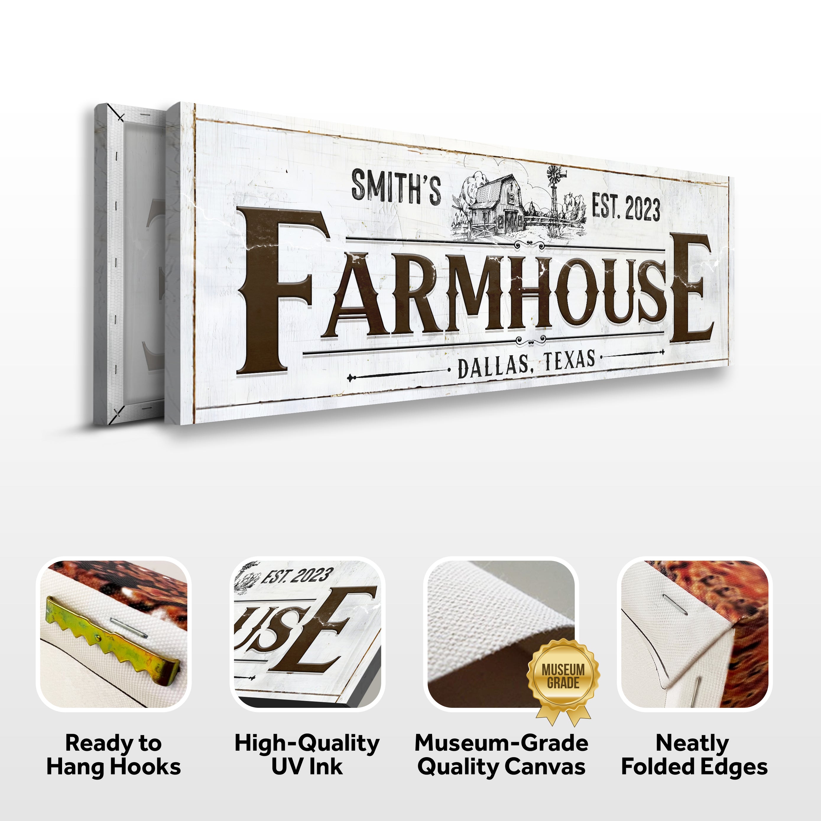 Custom Rustic Farmhouse Sign II on sale at MyriadMart