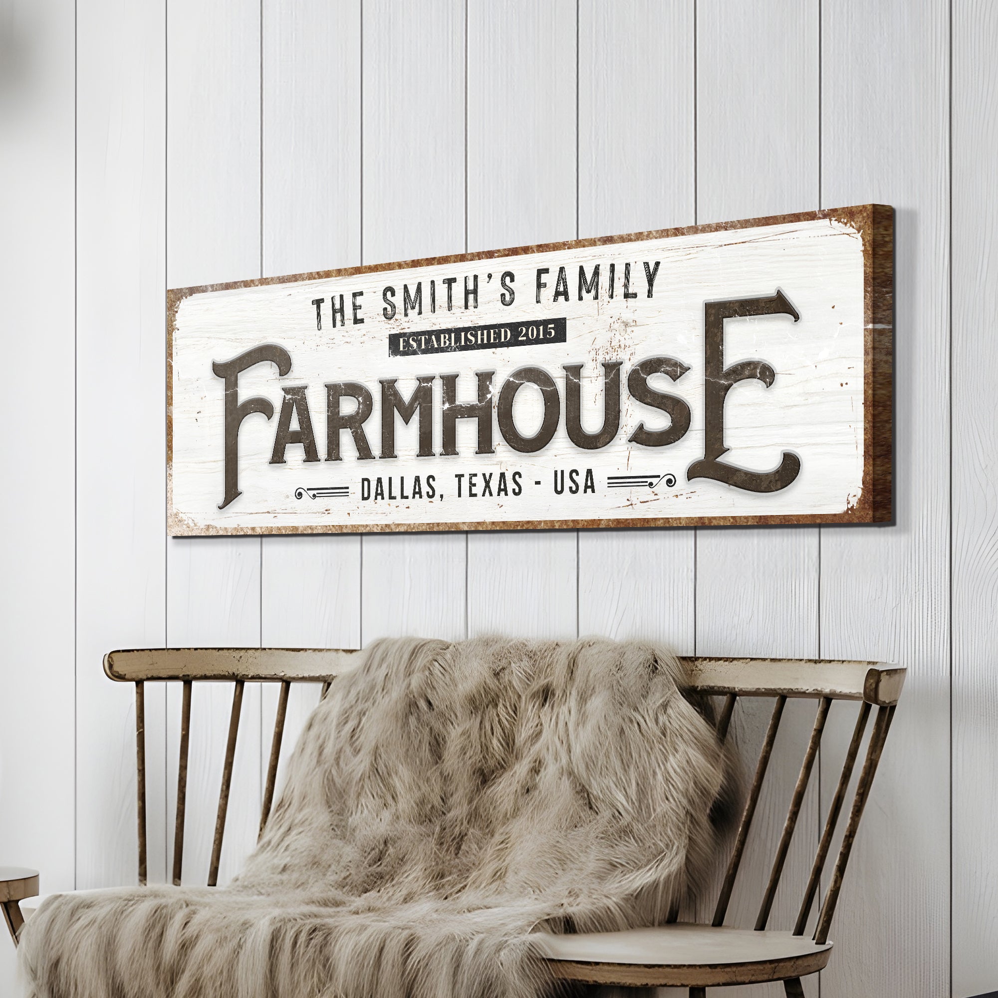 Custom Vintage Rust Farmhouse Sign II on sale at MyriadMart
