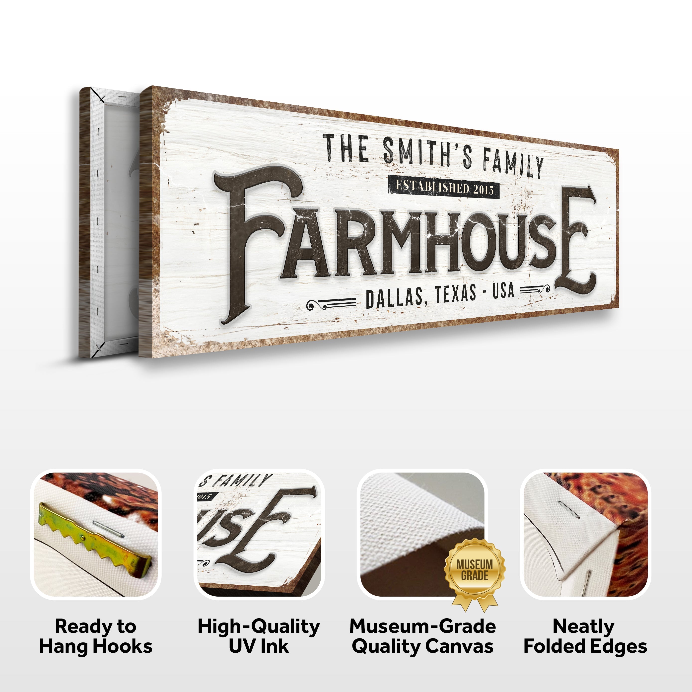 Custom Vintage Rust Farmhouse Sign II on sale at MyriadMart