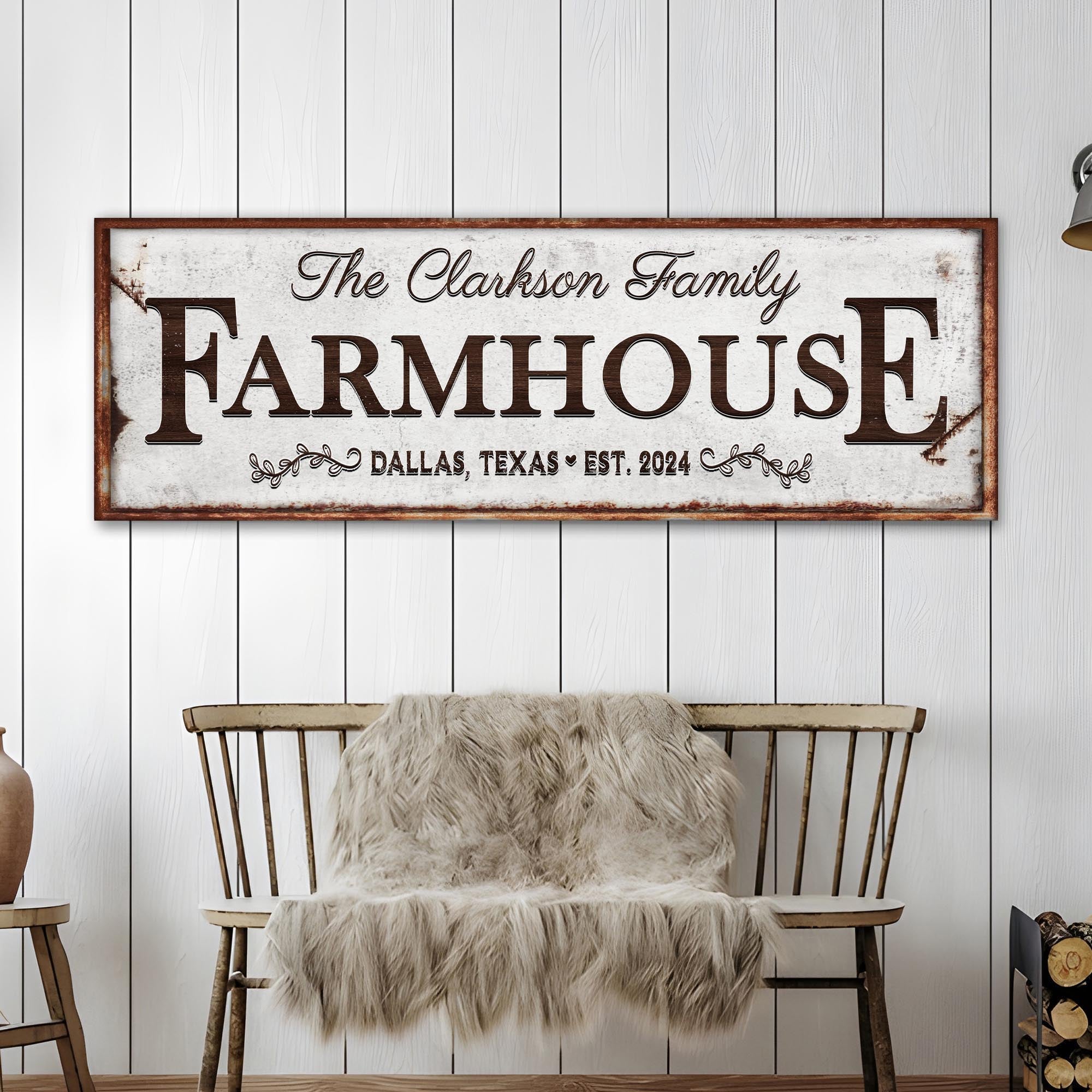 Custom Vintage Rust Farmhouse Sign on sale at MyriadMart