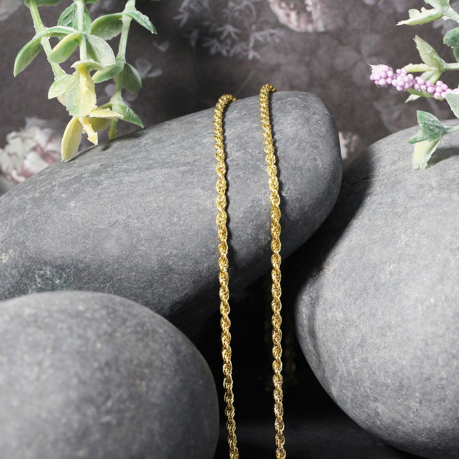 2.0mm 14k Yellow Gold Light Rope Chain on sale at MyriadMart