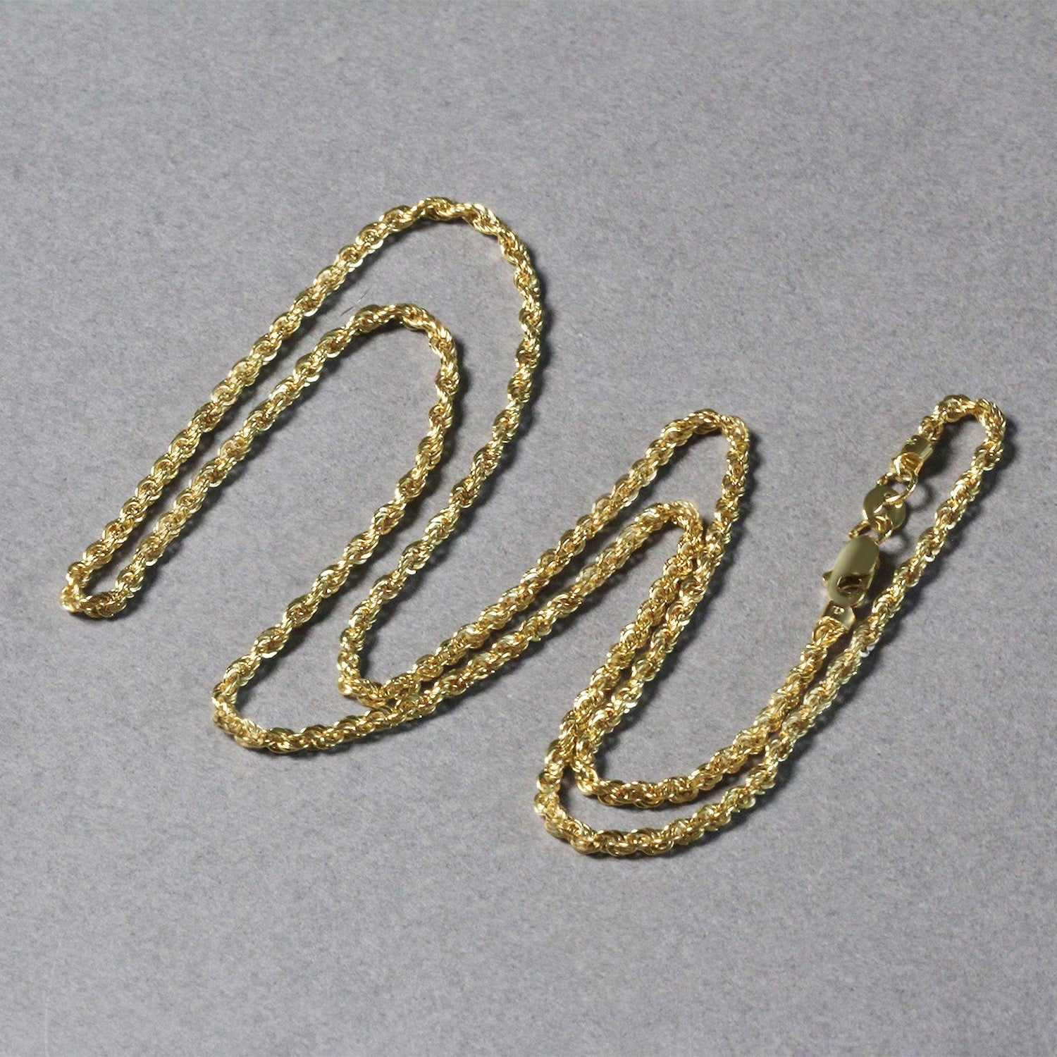 2.0mm 14k Yellow Gold Light Rope Chain on sale at MyriadMart