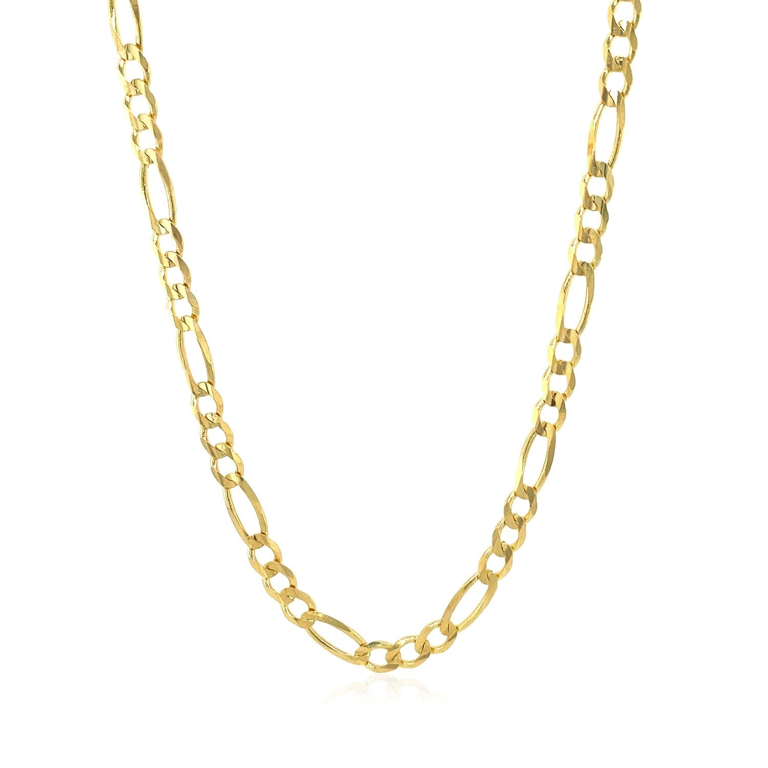 3.8mm 14k Yellow Gold Solid Figaro Chain on sale at MyriadMart