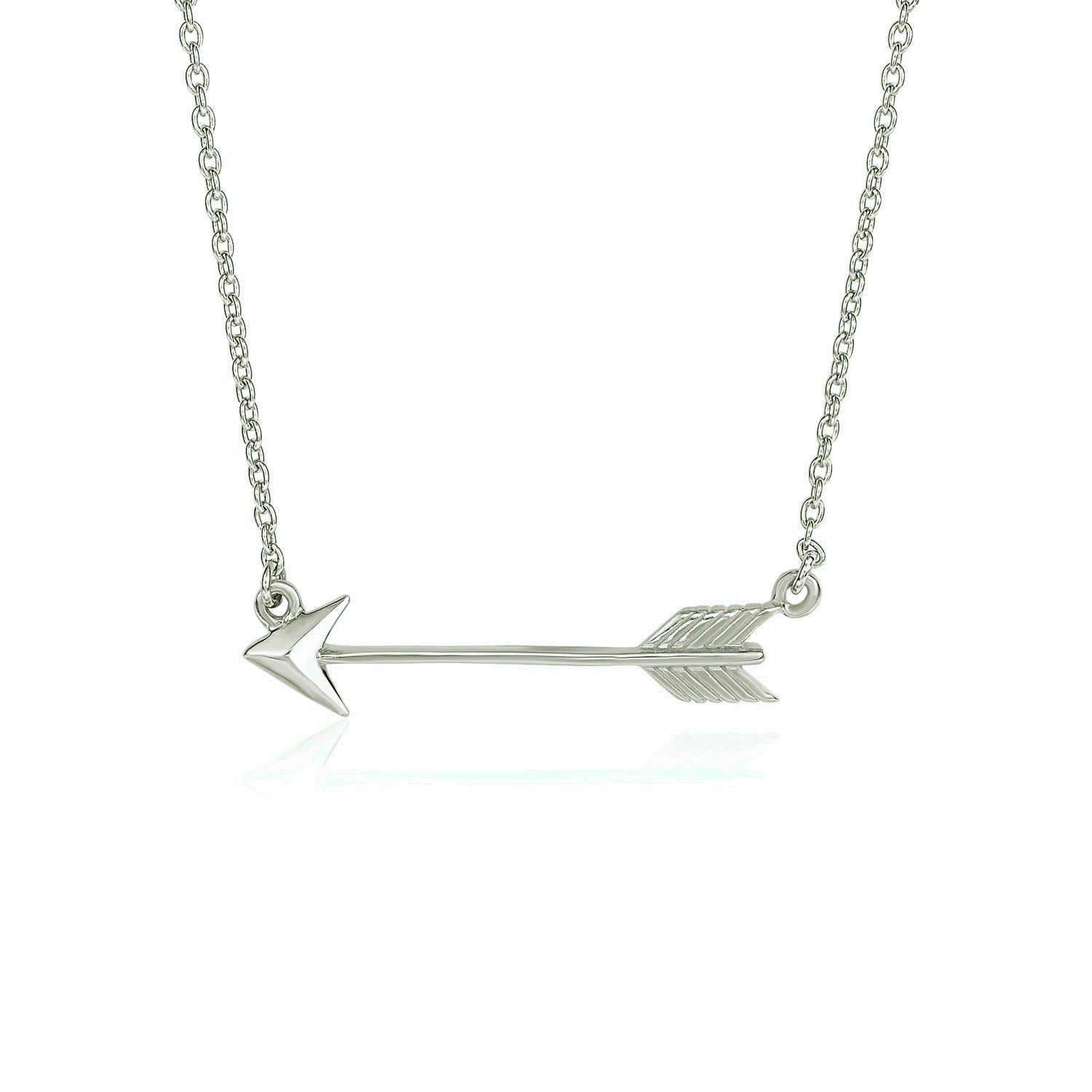 Necklace with Arrow in Sterling Silver on sale at MyriadMart