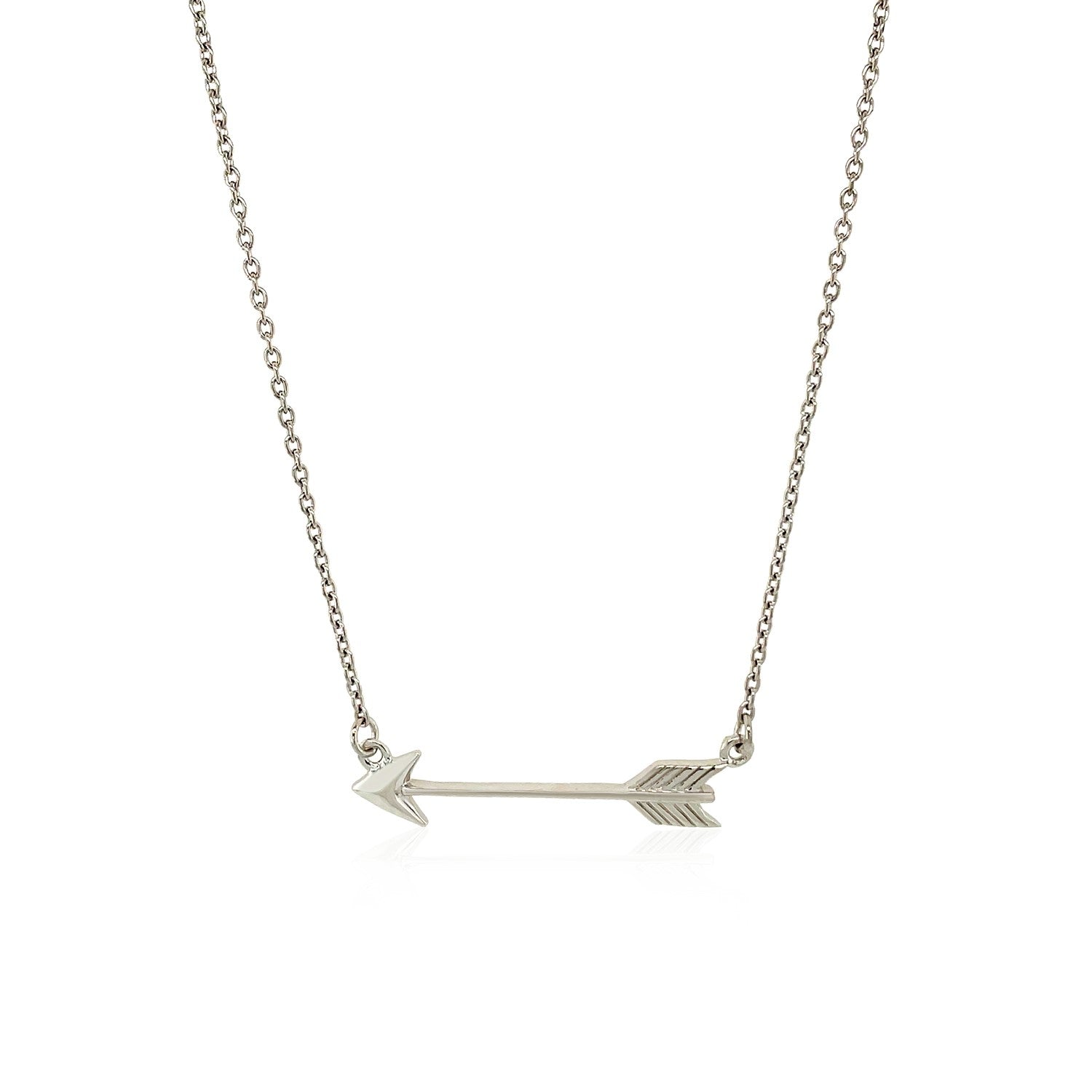 Necklace with Arrow in Sterling Silver on sale at MyriadMart