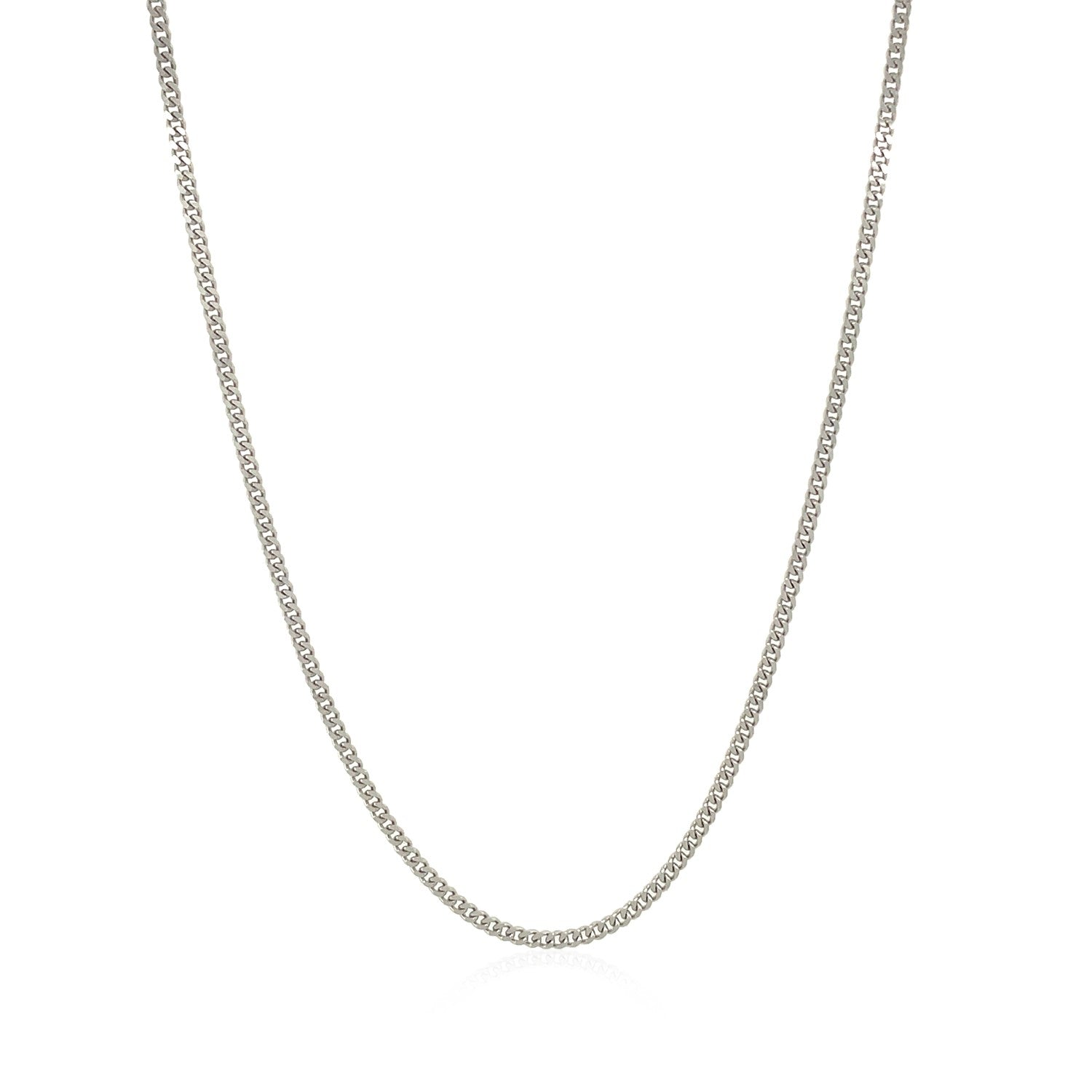 10k White Gold Gourmette Chain 1.5mm on sale at MyriadMart