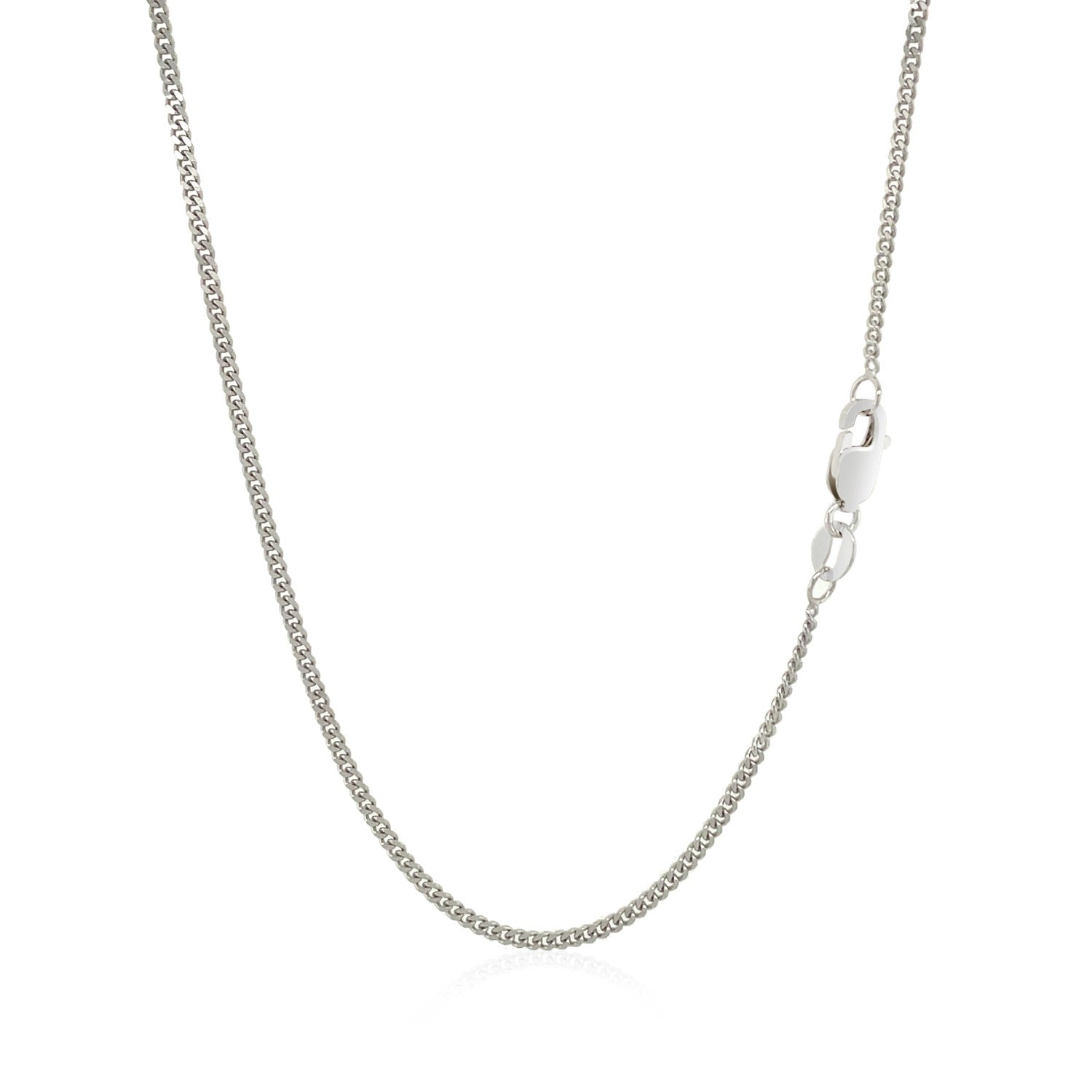 10k White Gold Gourmette Chain 1.5mm on sale at MyriadMart