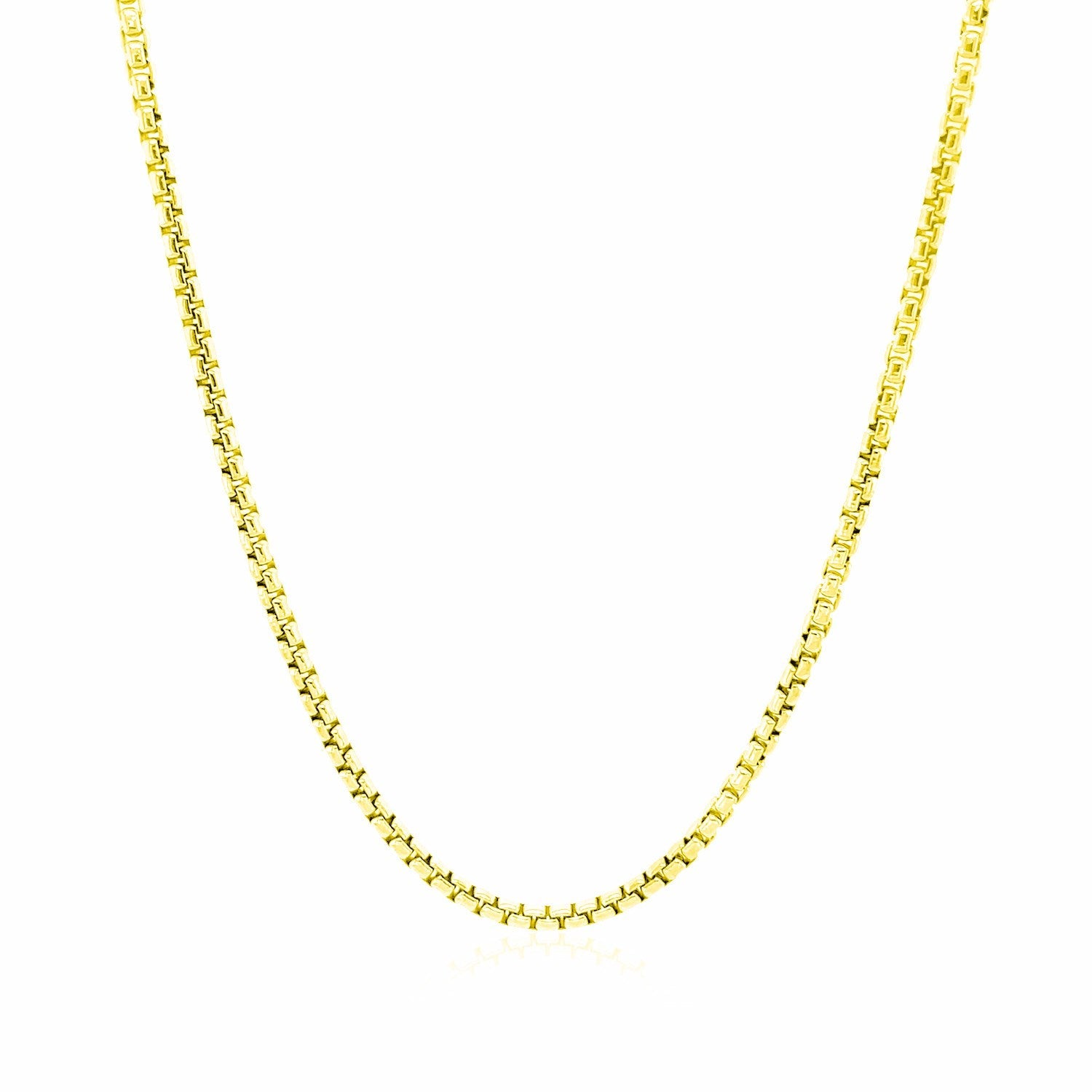 14k Yellow Gold Round Box Chain 1.7mm on sale at MyriadMart